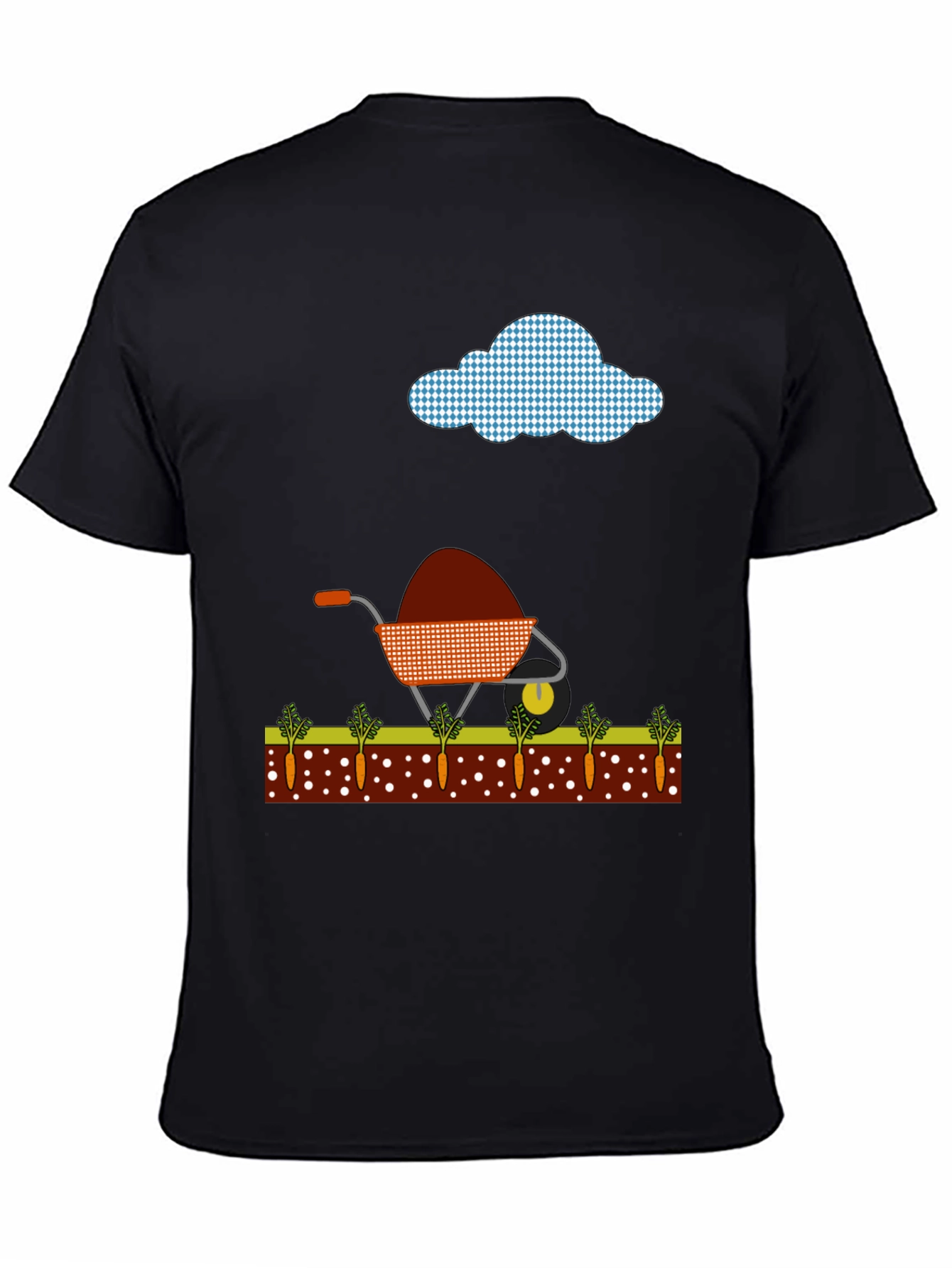 Gardening Fun Tee - Wheelbarrow & Carrot Design