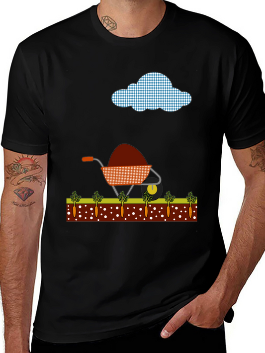 Gardening Fun Tee - Wheelbarrow & Carrot Design