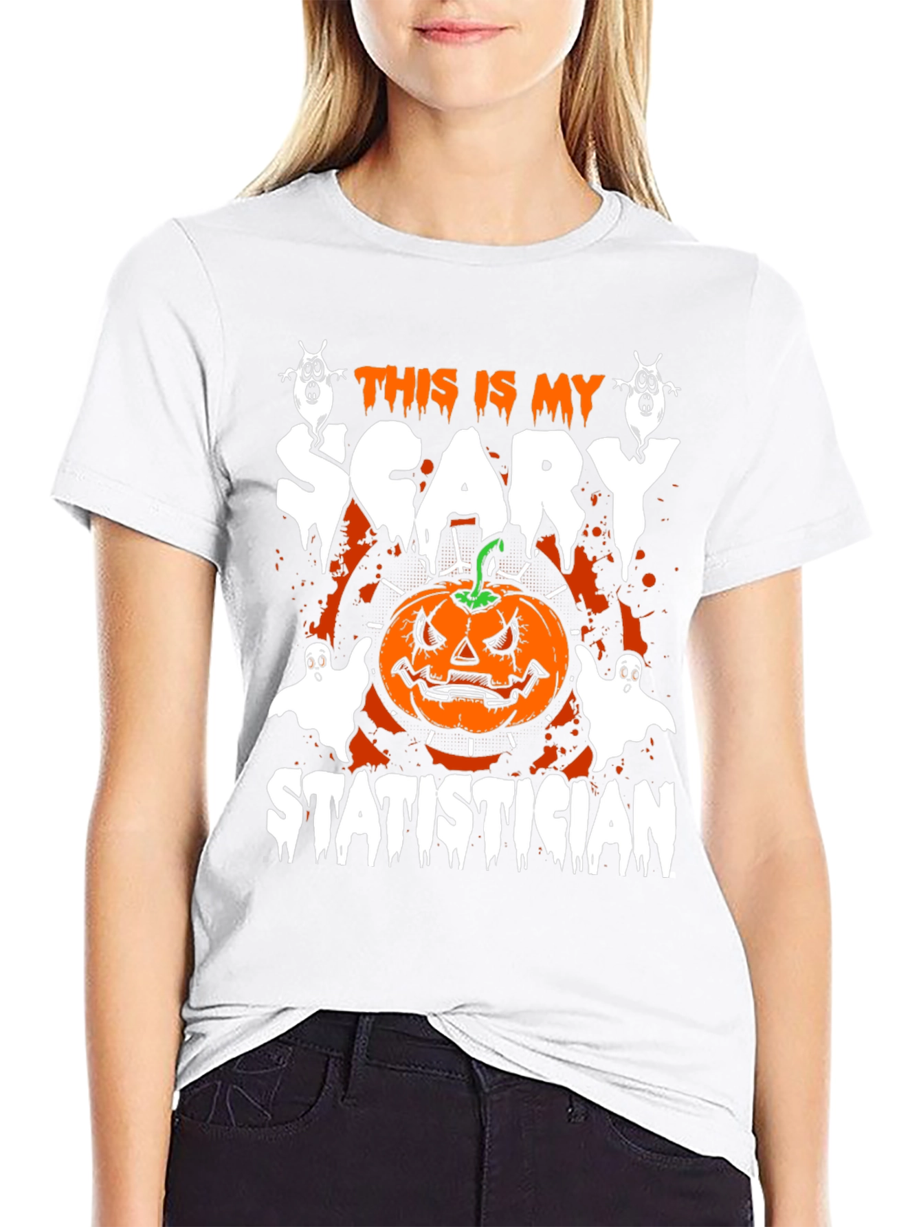Scary Statistician Halloween T-Shirt