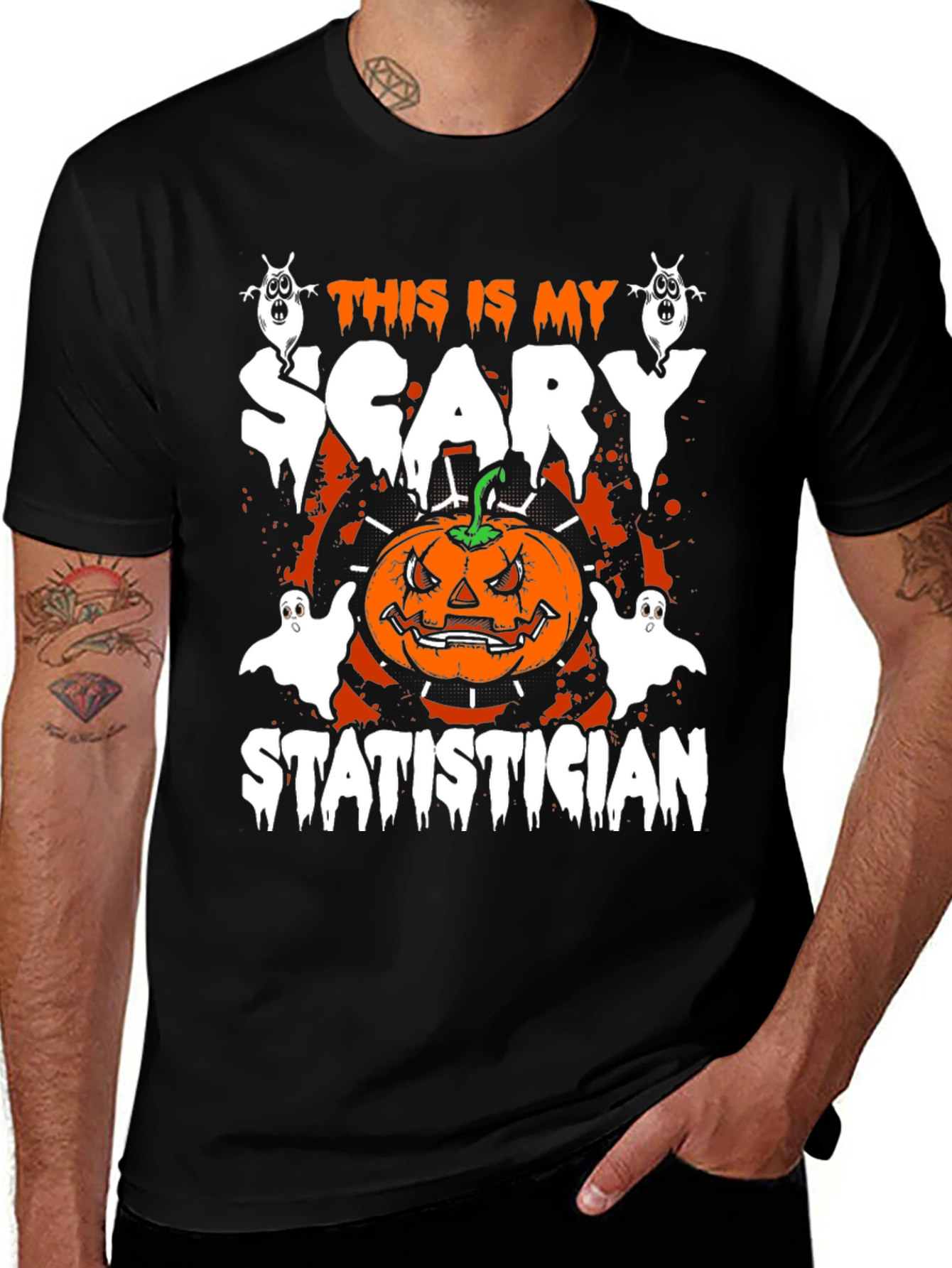 Scary Statistician Halloween T-Shirt