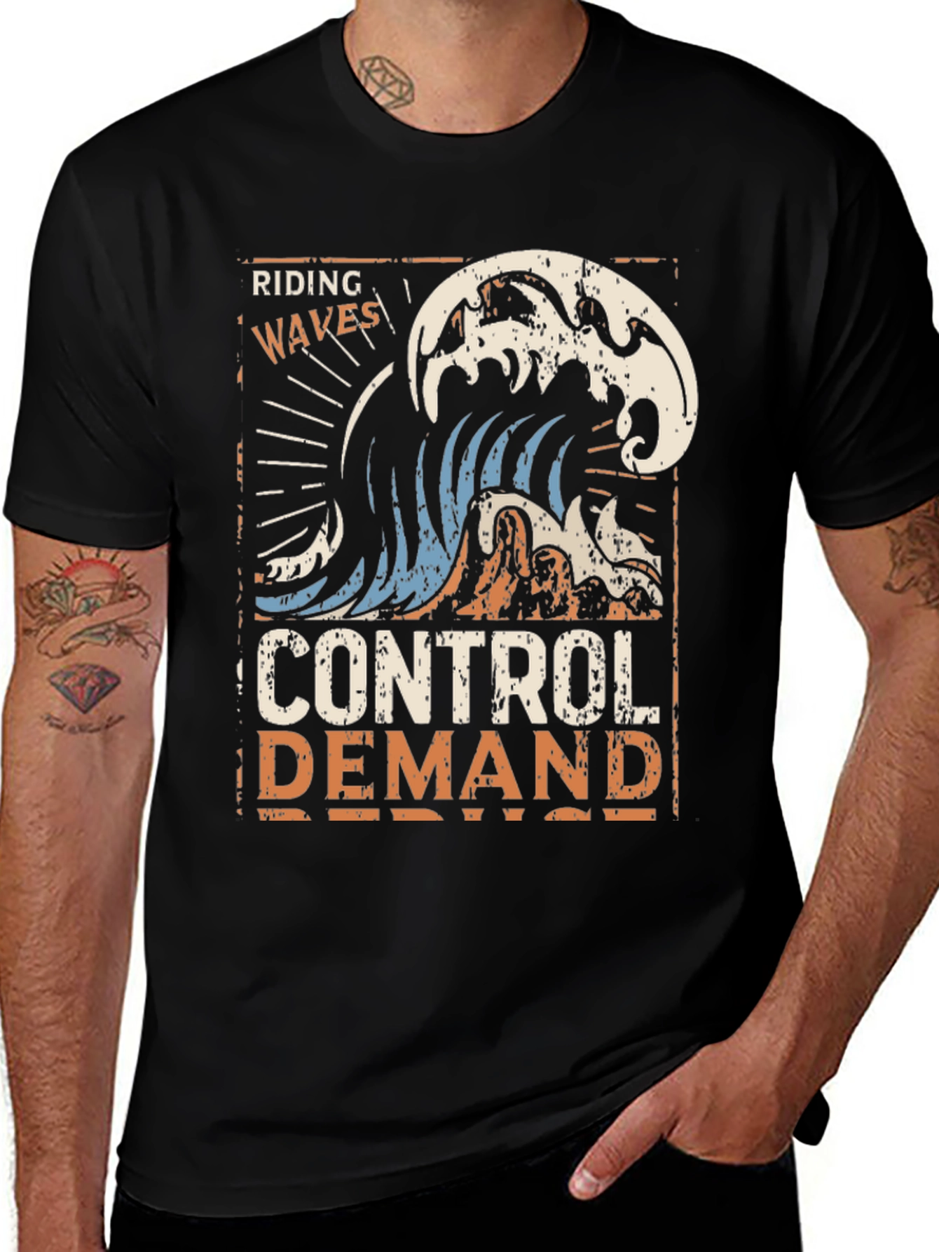 Riding Waves Graphic T-Shirt - Control Demand