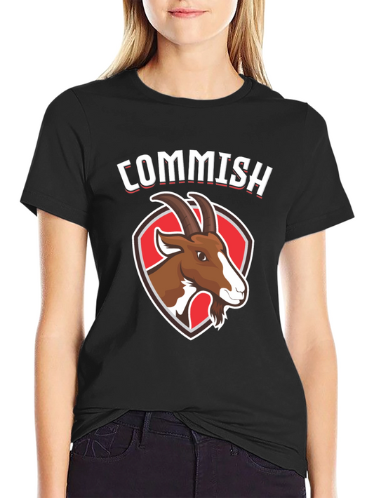 Commish Goat Graphic Tee - Black Cotton T-Shirt