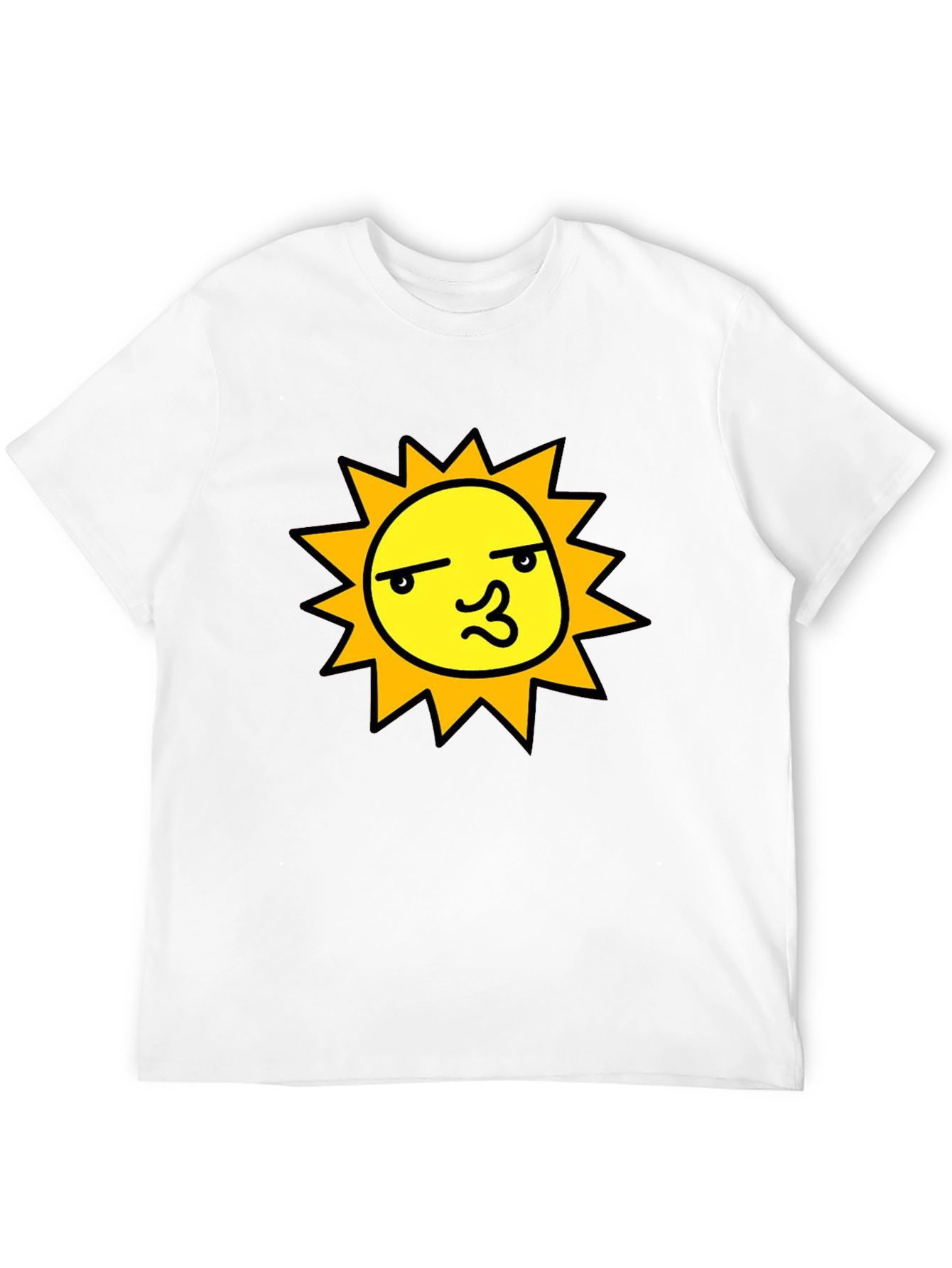 Funny Sun Graphic Black T-Shirt