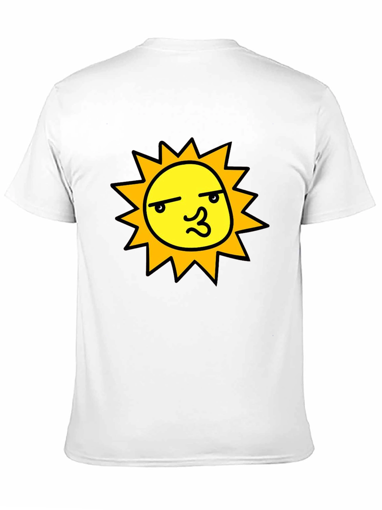 Funny Sun Graphic Black T-Shirt