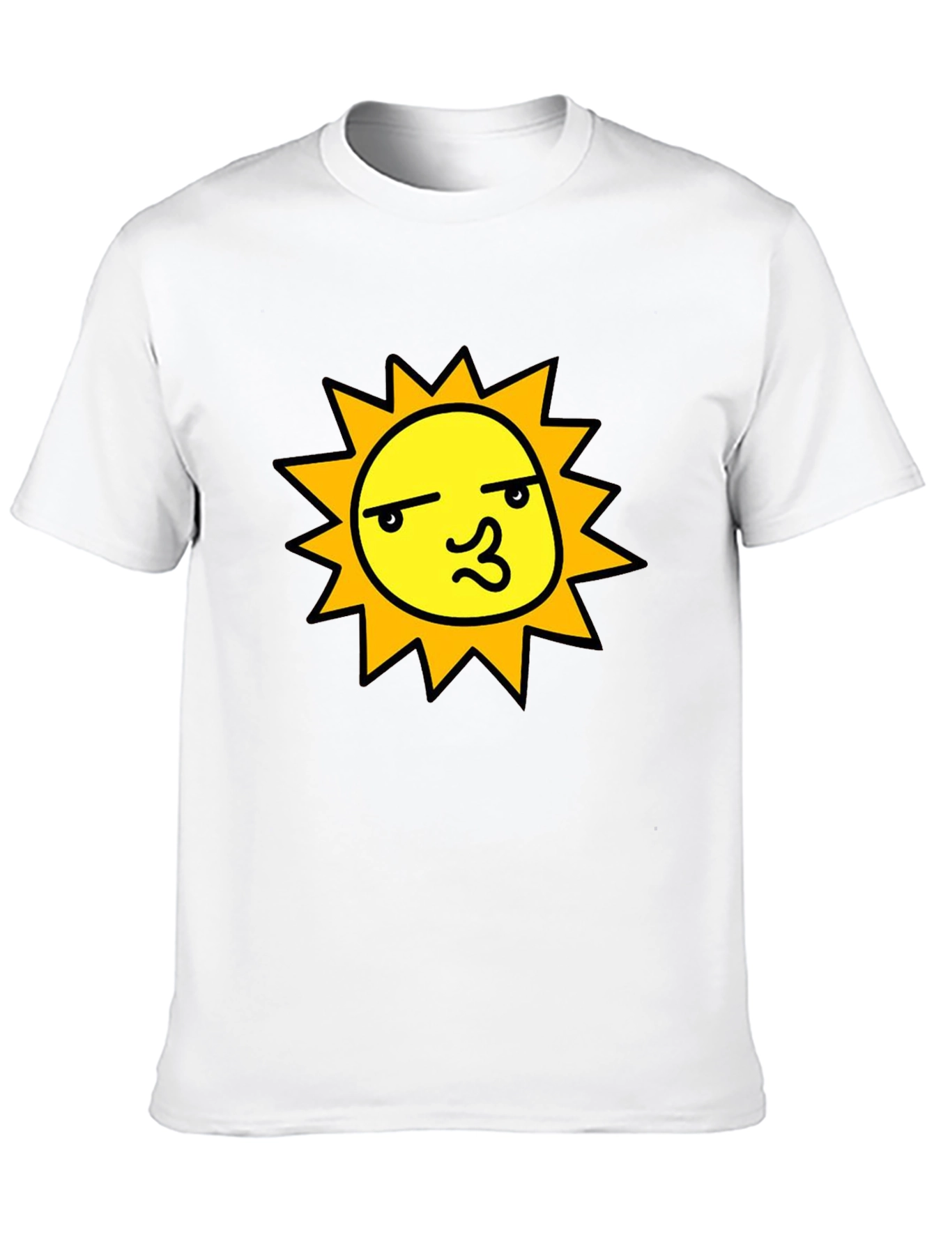 Funny Sun Graphic Black T-Shirt