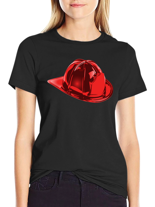 Firefighter Helmet Graphic Tee - Black