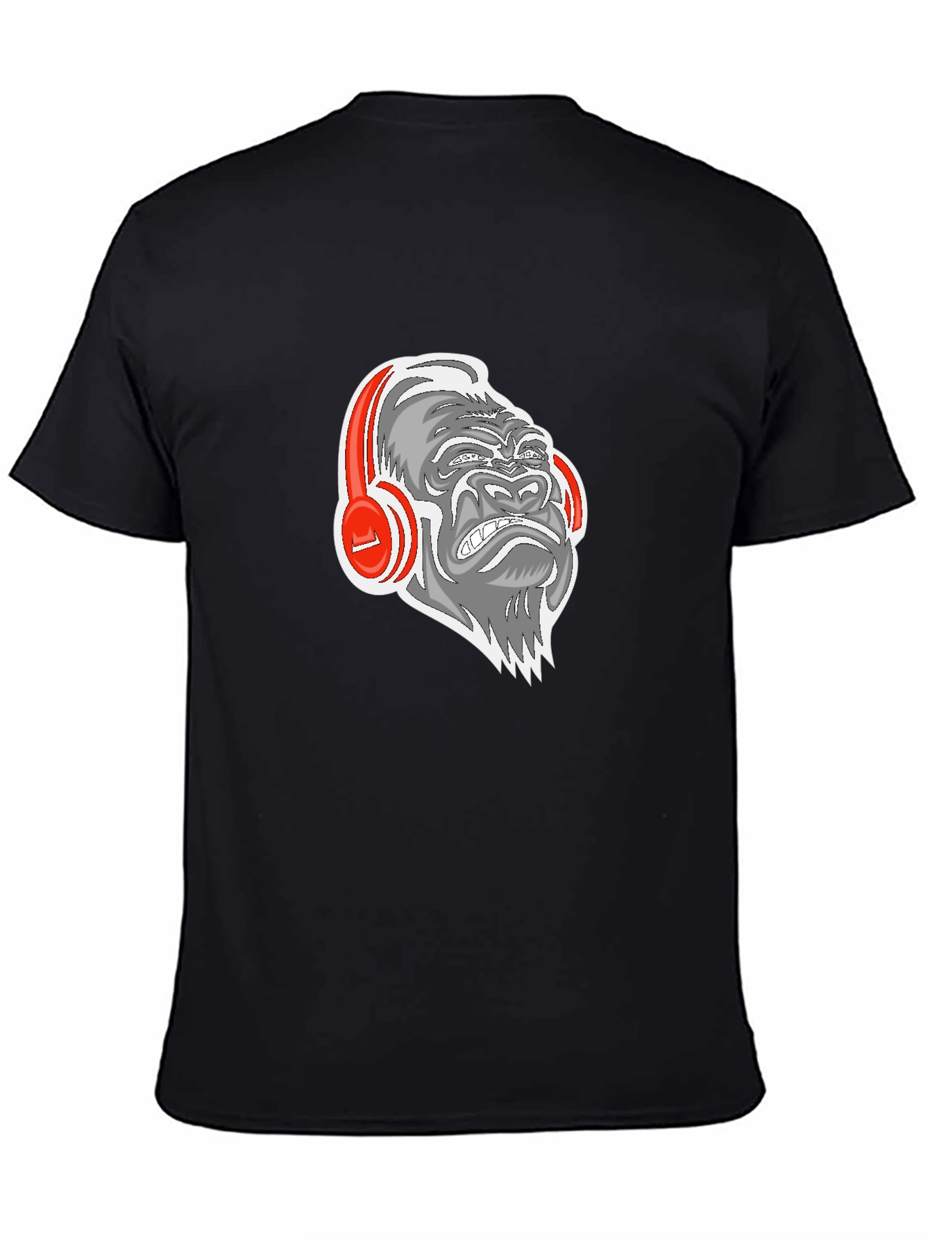 Gorilla Headphones Graphic Tee - Black