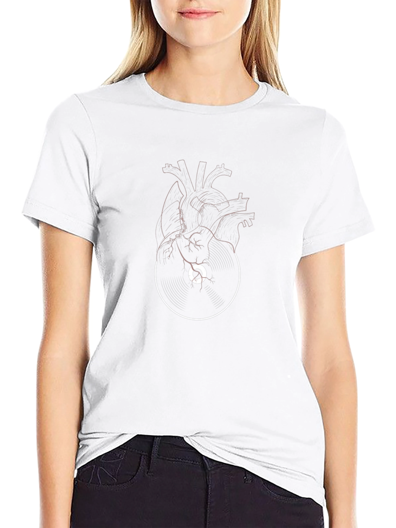 Heartbeat Vinyl Record Black T-Shirt