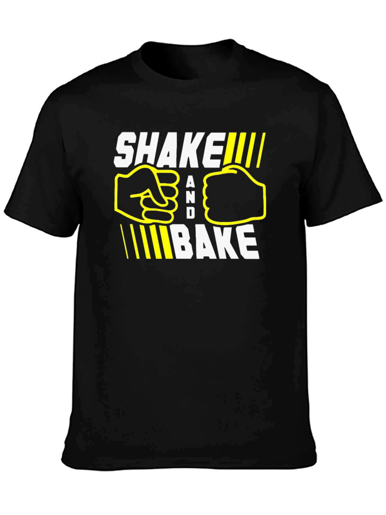 Shake and Bake Graphic Tee - Casual Black T-Shirt