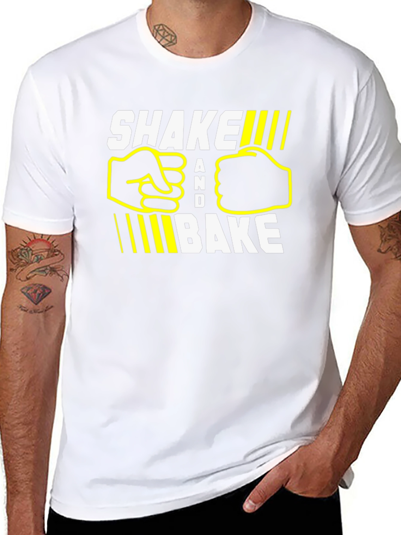 Shake and Bake Graphic Tee - Casual Black T-Shirt