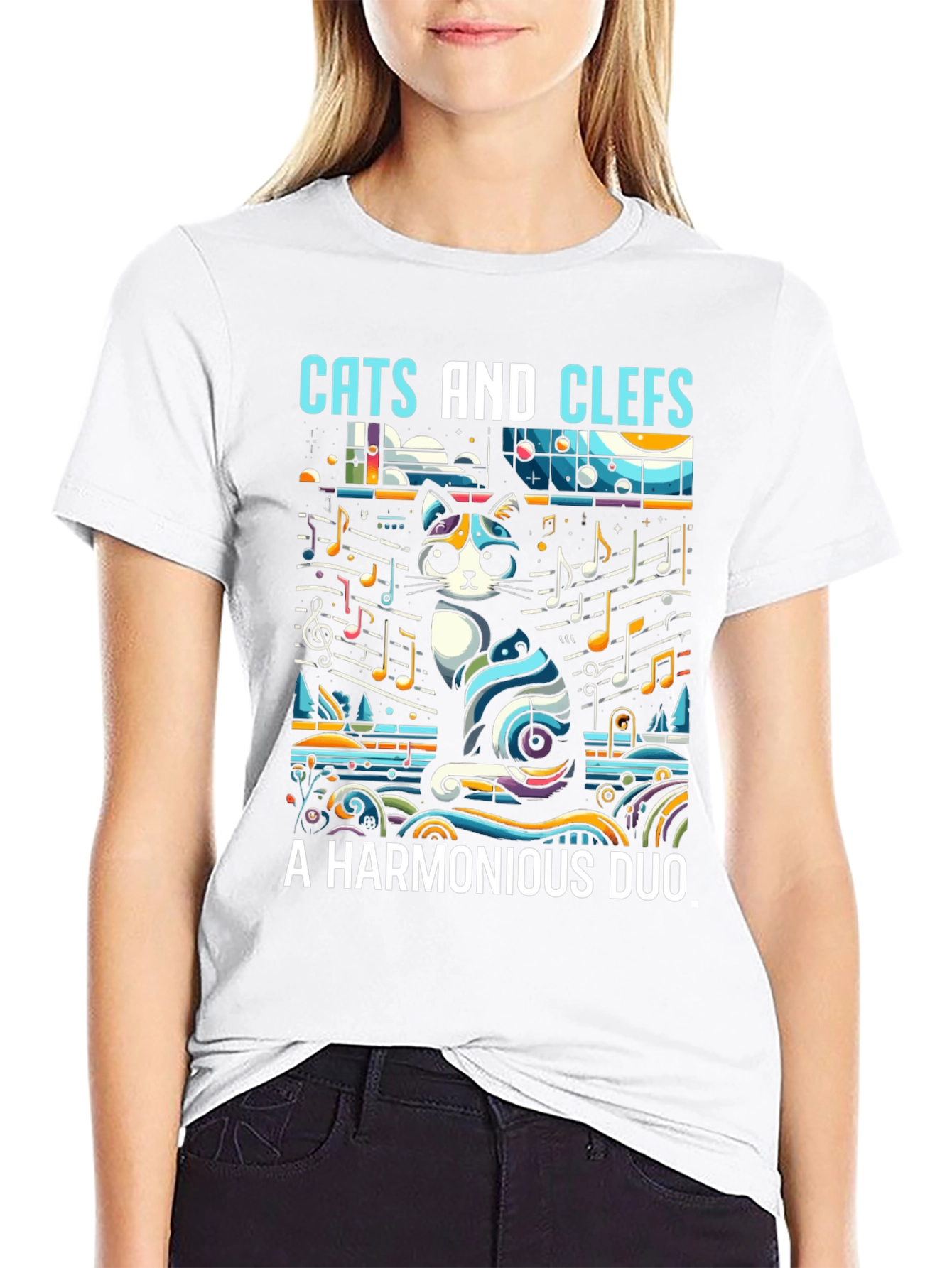 Cats and Clefs T-Shirt: A Harmonious Duo