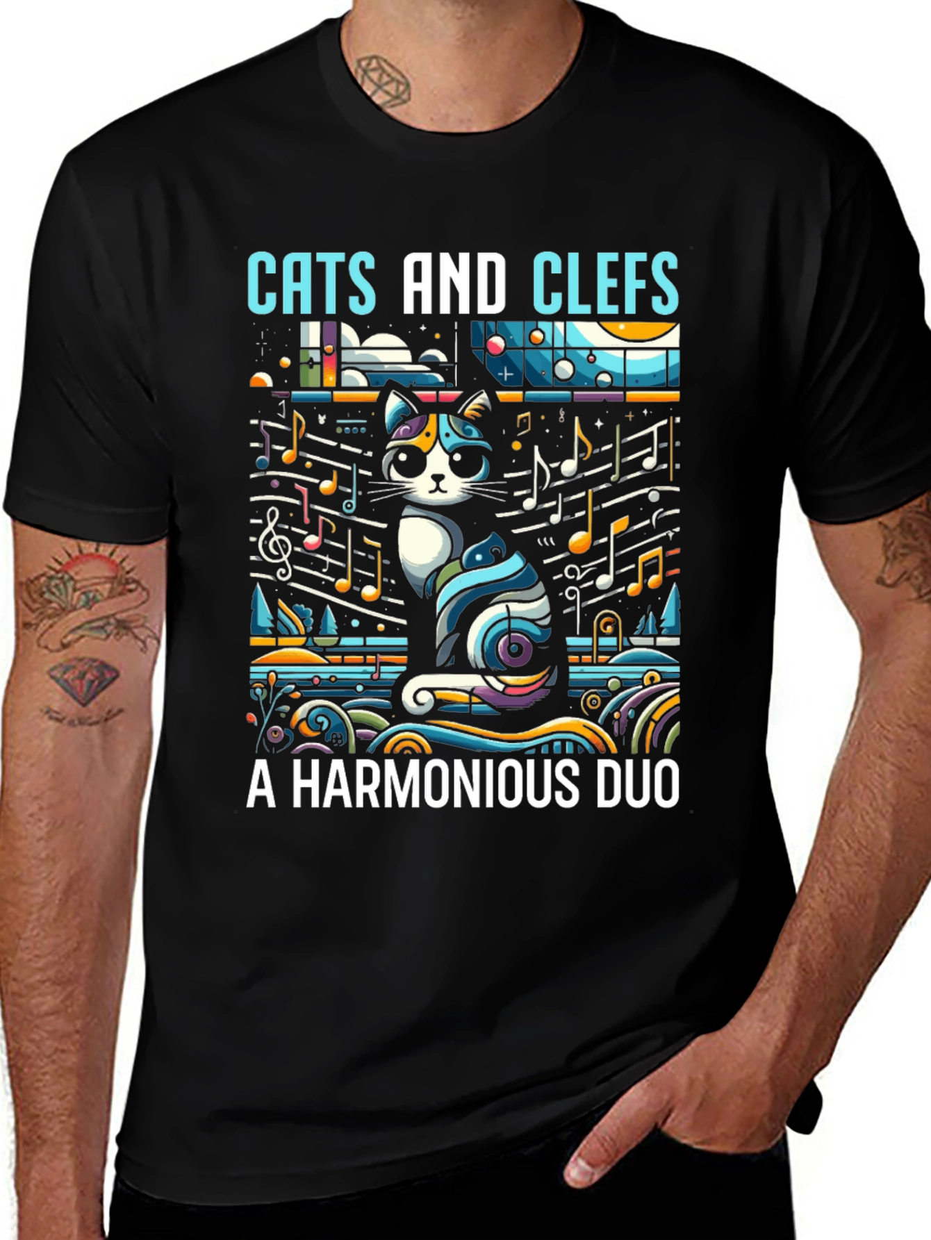 Cats and Clefs T-Shirt: A Harmonious Duo