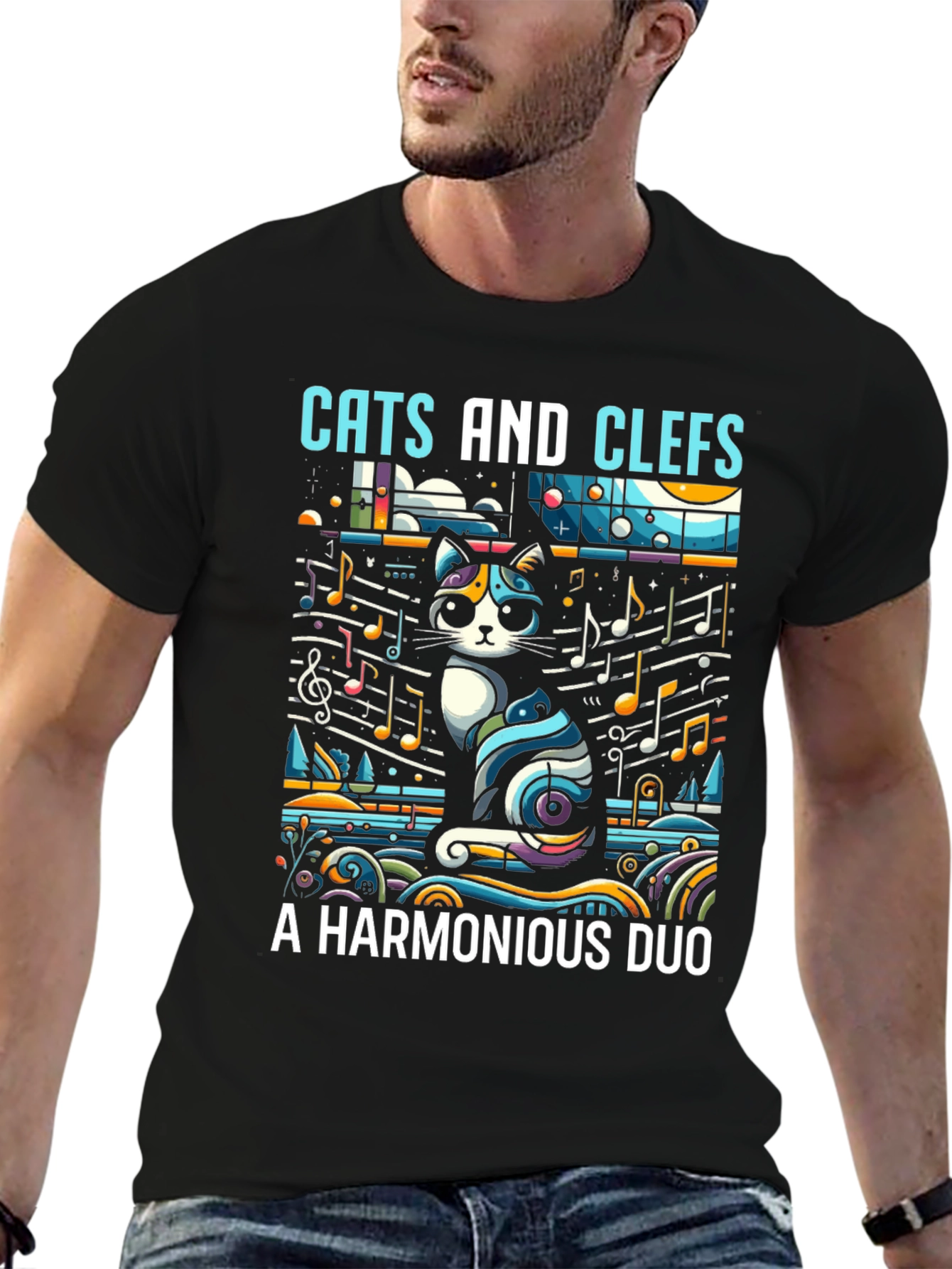 Cats and Clefs T-Shirt: A Harmonious Duo