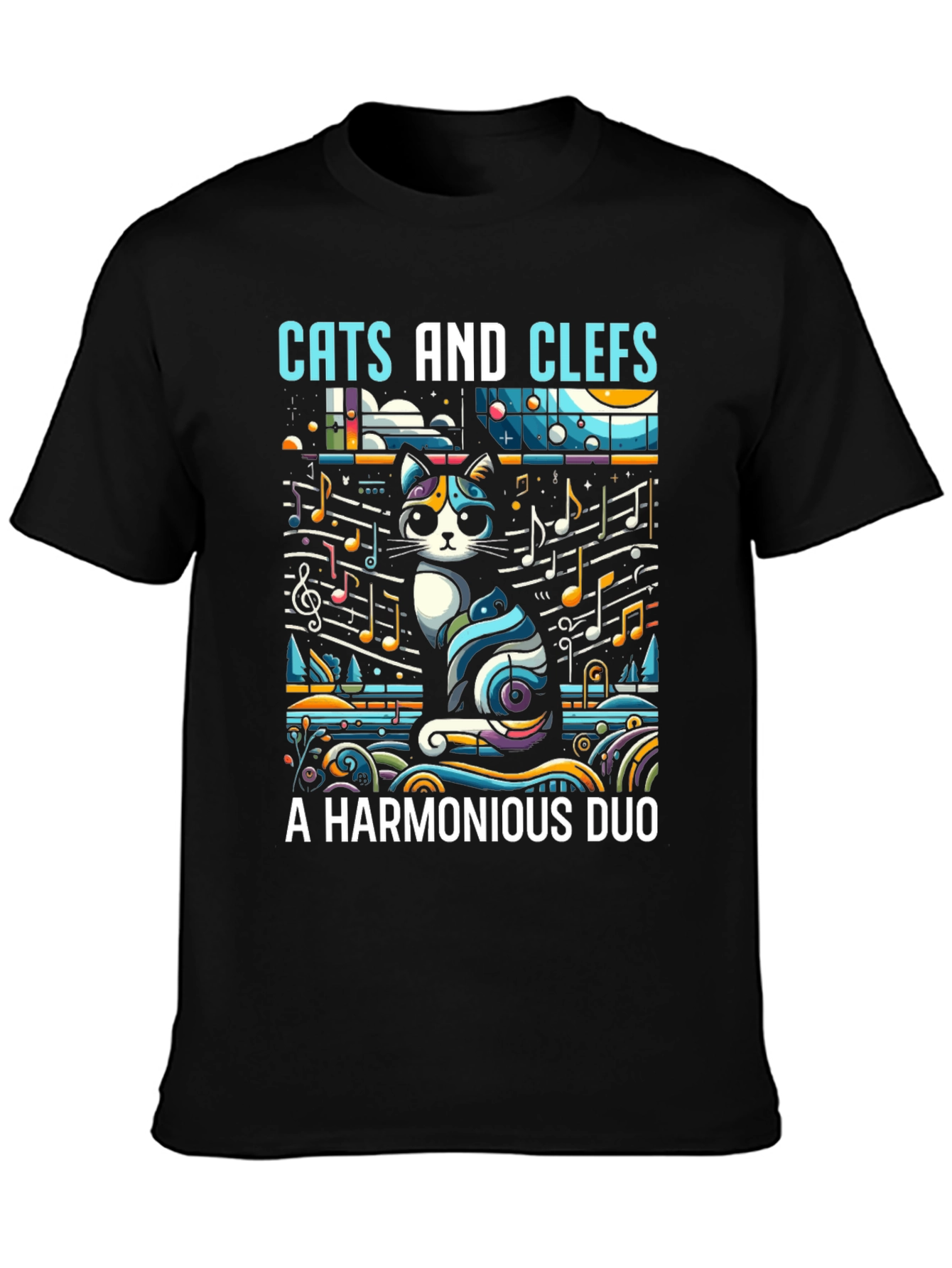 Cats and Clefs T-Shirt: A Harmonious Duo