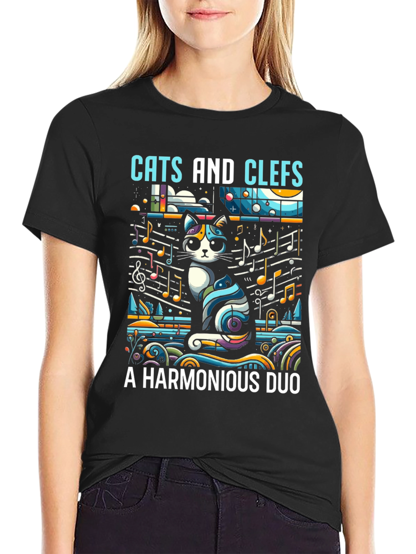 Cats and Clefs T-Shirt: A Harmonious Duo