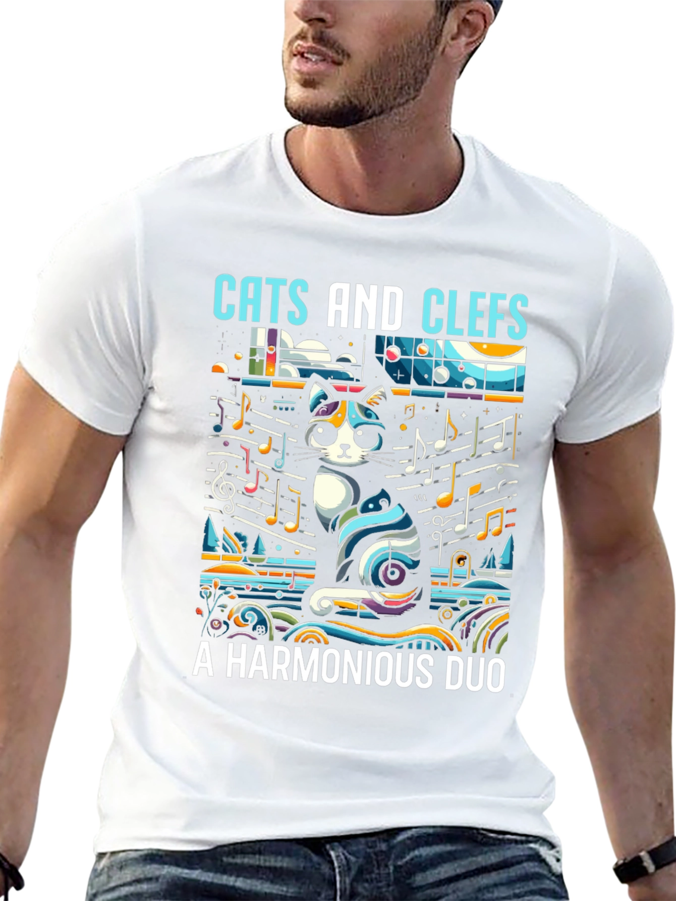 Cats and Clefs T-Shirt: A Harmonious Duo