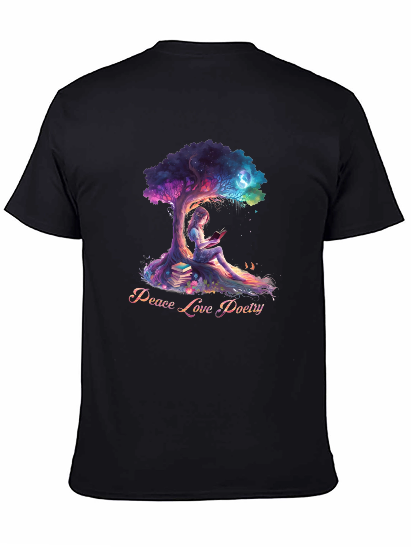 Peace Love Poetry T-Shirt - Artistic Design