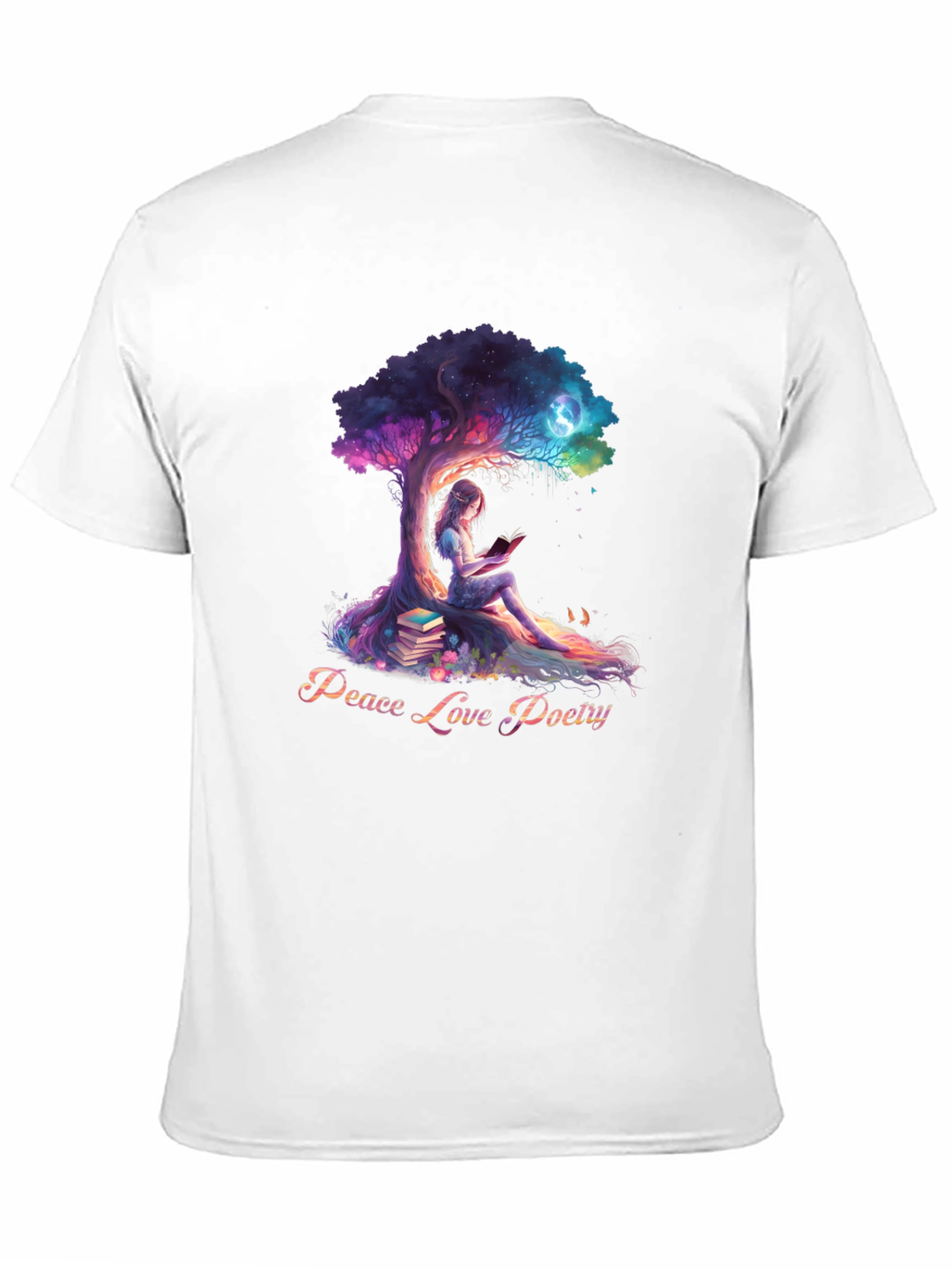 Peace Love Poetry T-Shirt - Artistic Design