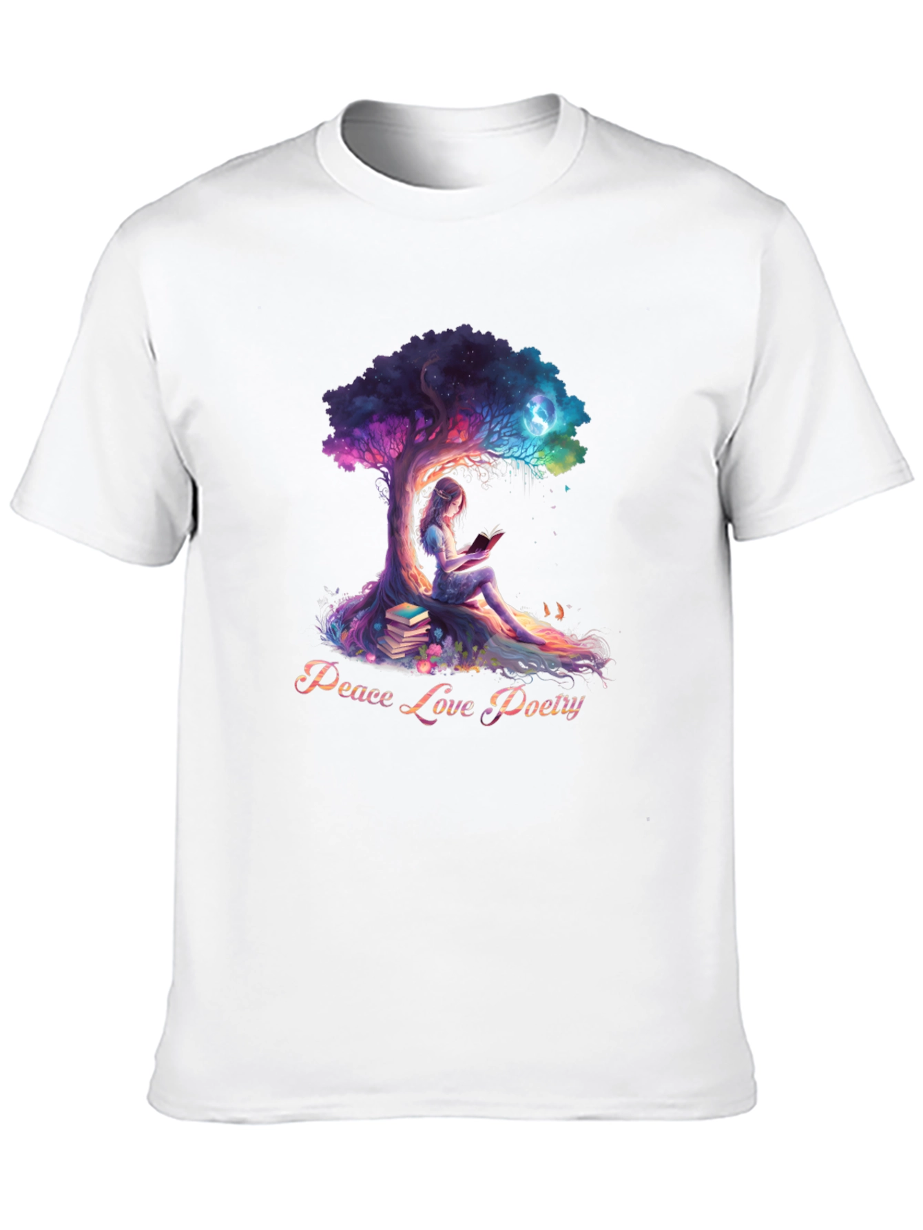Peace Love Poetry T-Shirt - Artistic Design