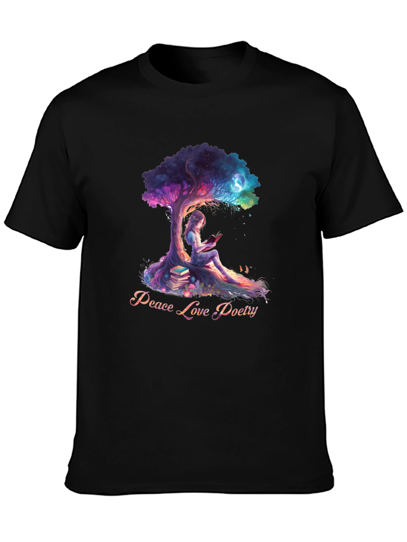 Peace Love Poetry T-Shirt - Artistic Design