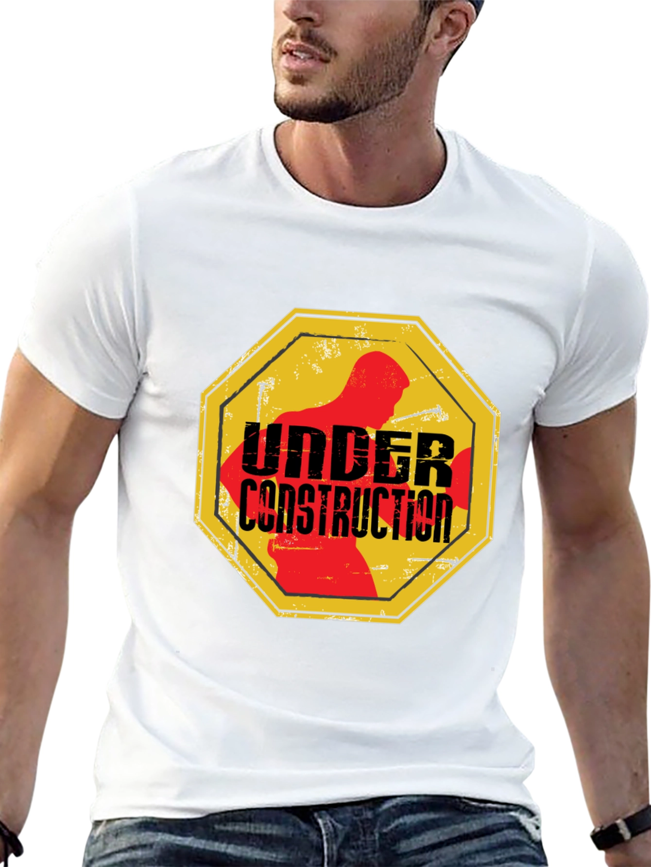 Under Construction Graphic Tee - Black