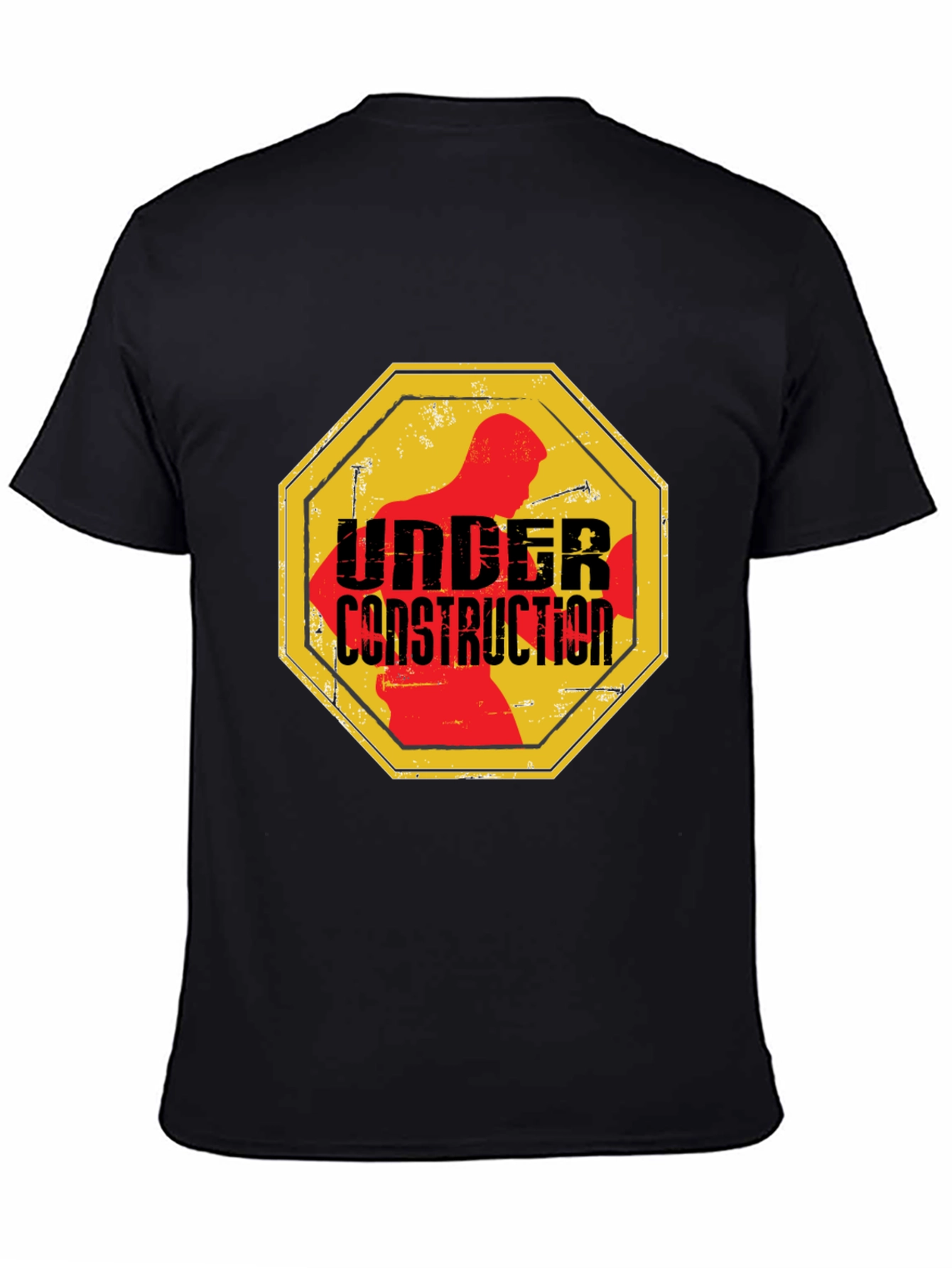 Under Construction Graphic Tee - Black