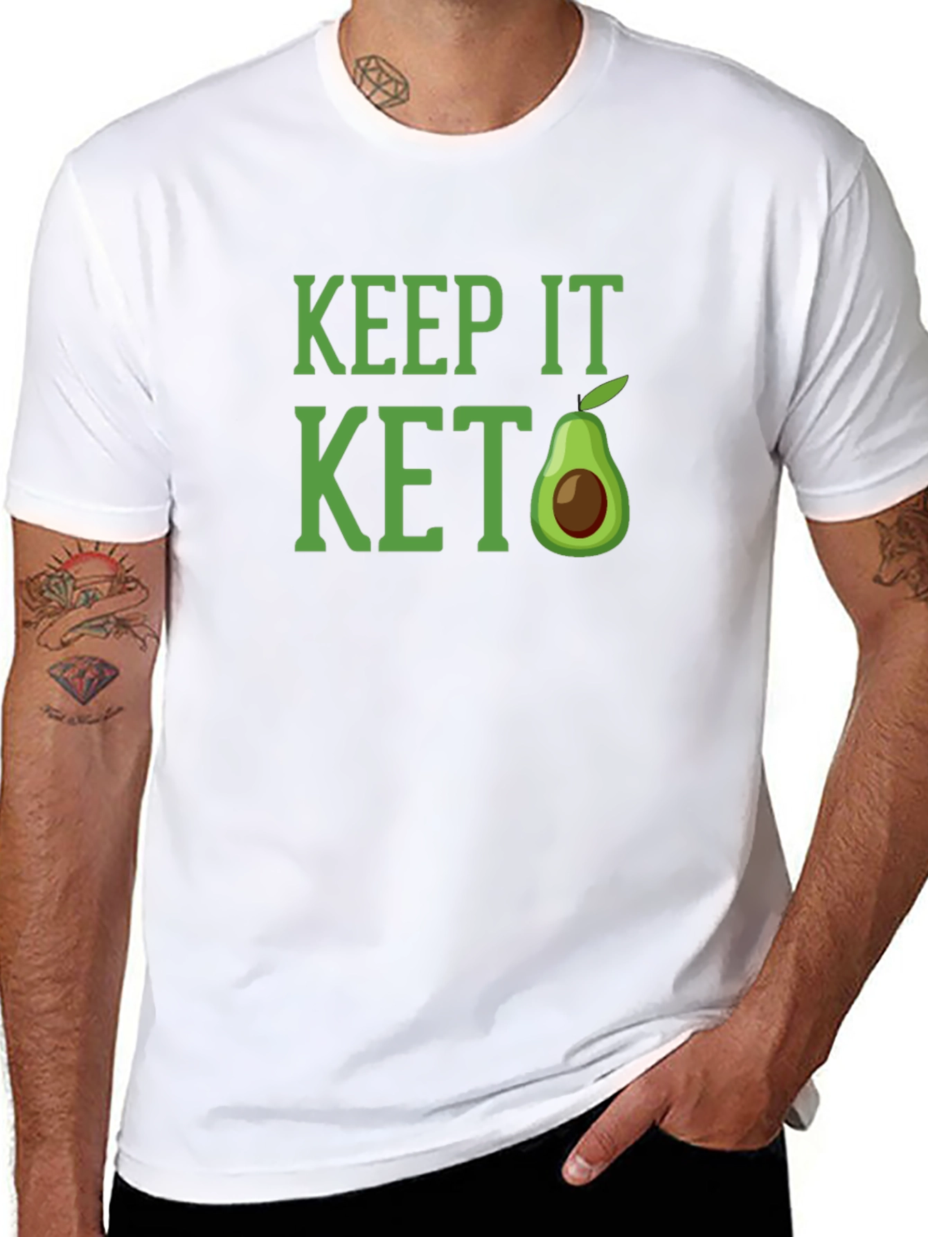 Keep It Keto Avocado Graphic T-Shirt
