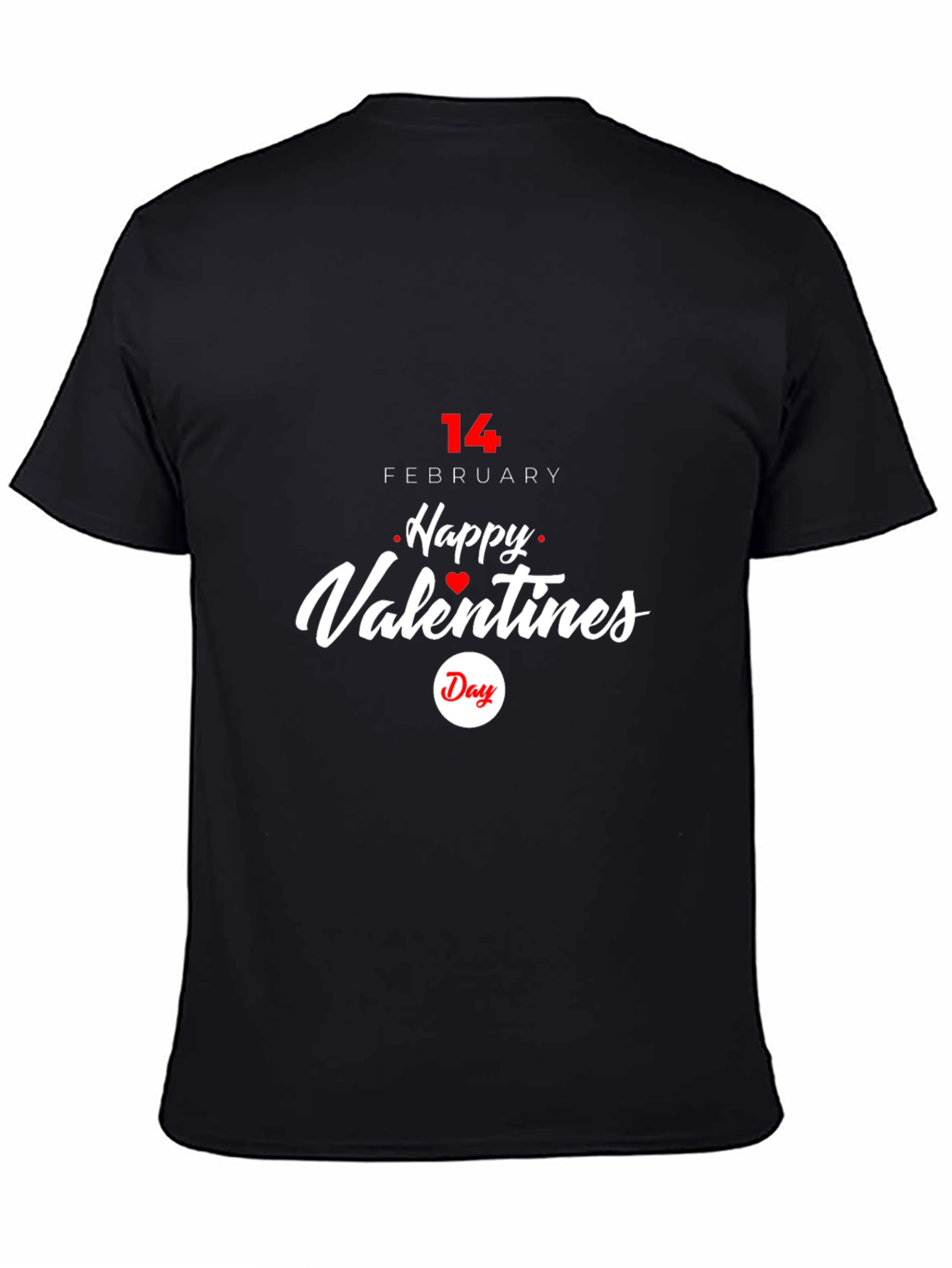 Happy Valentines Day Black T-Shirt