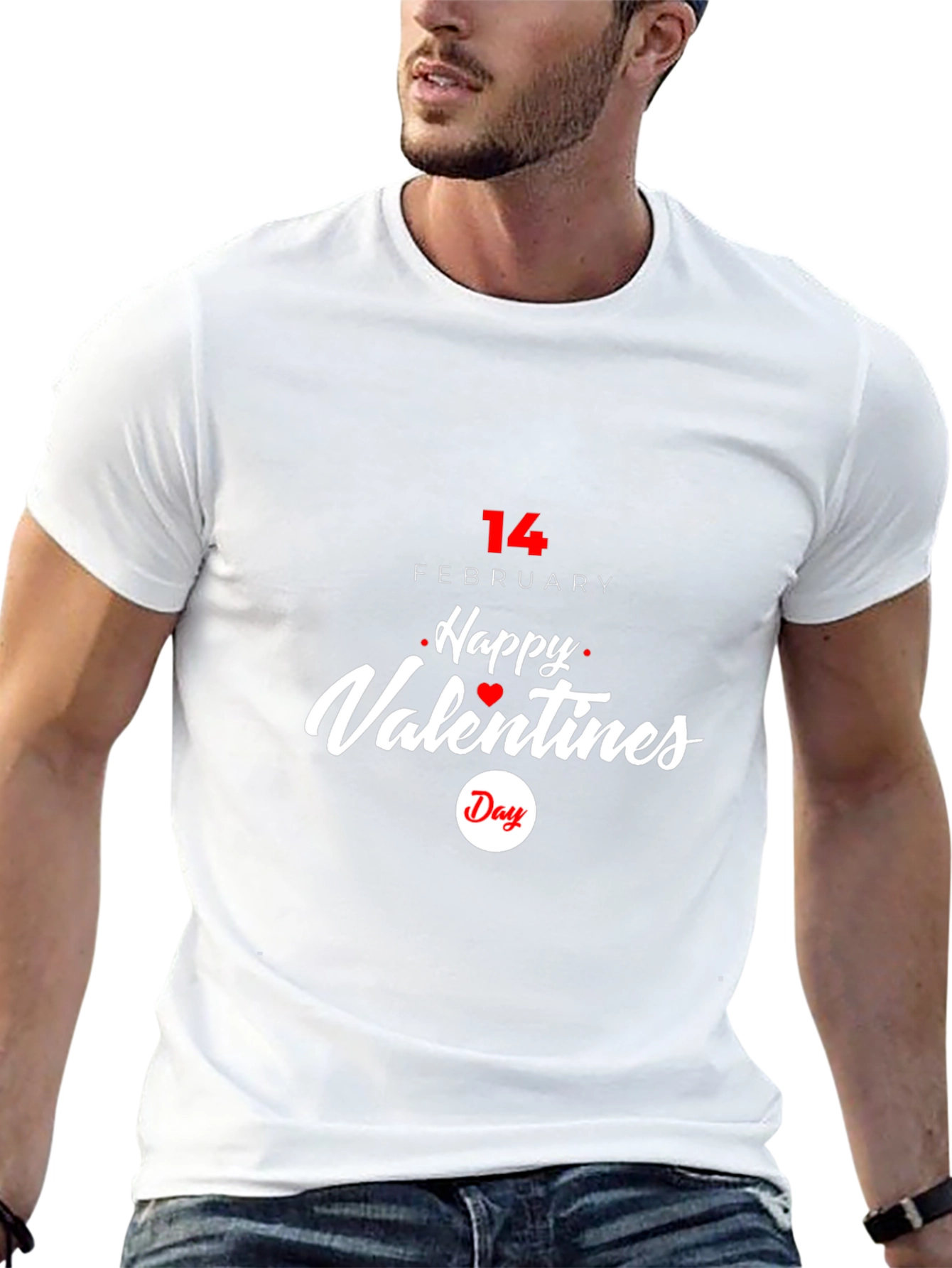 Happy Valentines Day Black T-Shirt