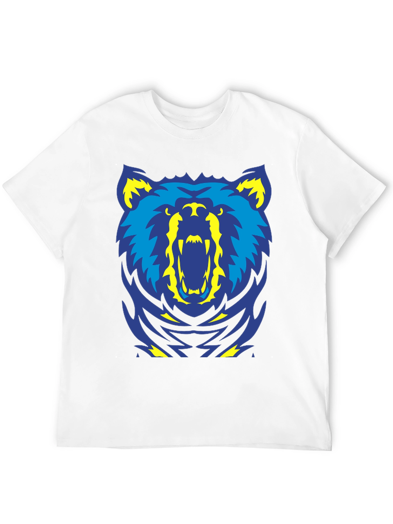 Bold Bear Graphic Tee - Black Cotton