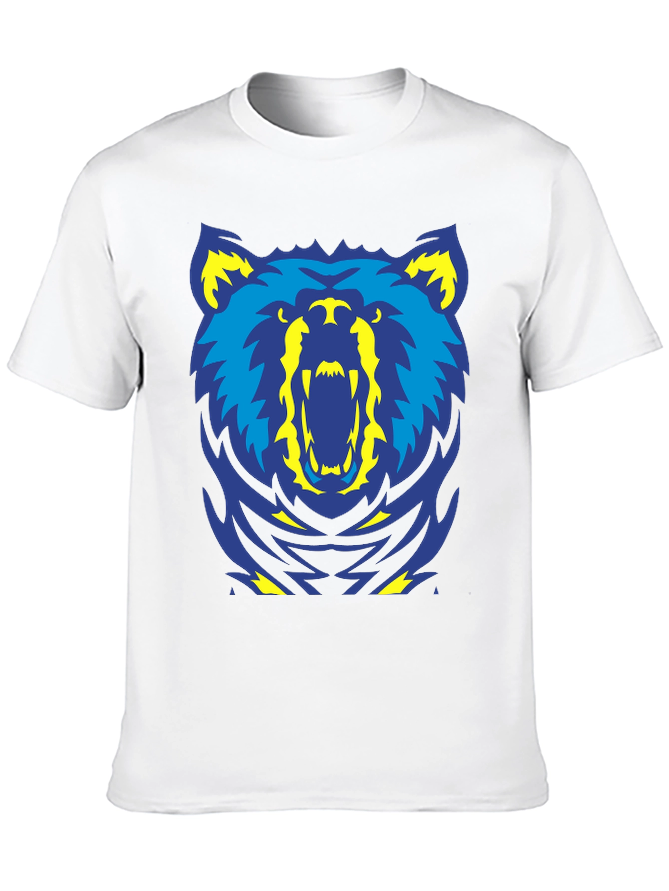 Bold Bear Graphic Tee - Black Cotton