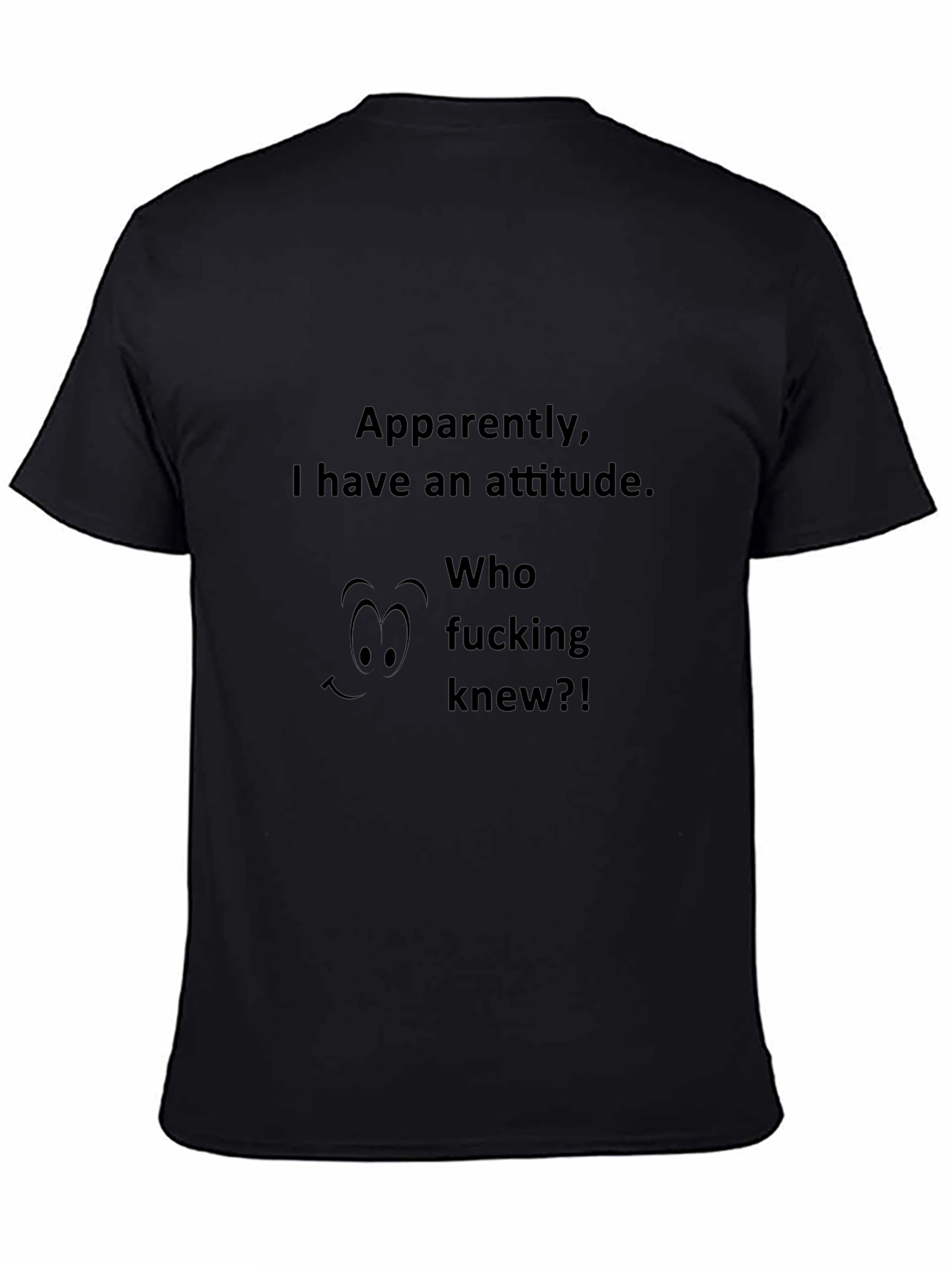 Sarcastic Attitude Graphic Tee - Black
