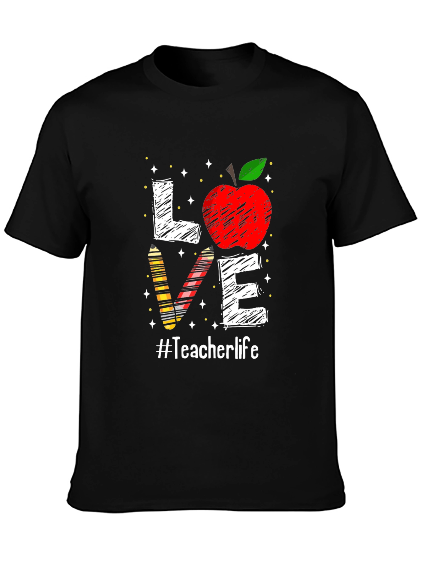 Teacher Life Apple Love Graphic Tee