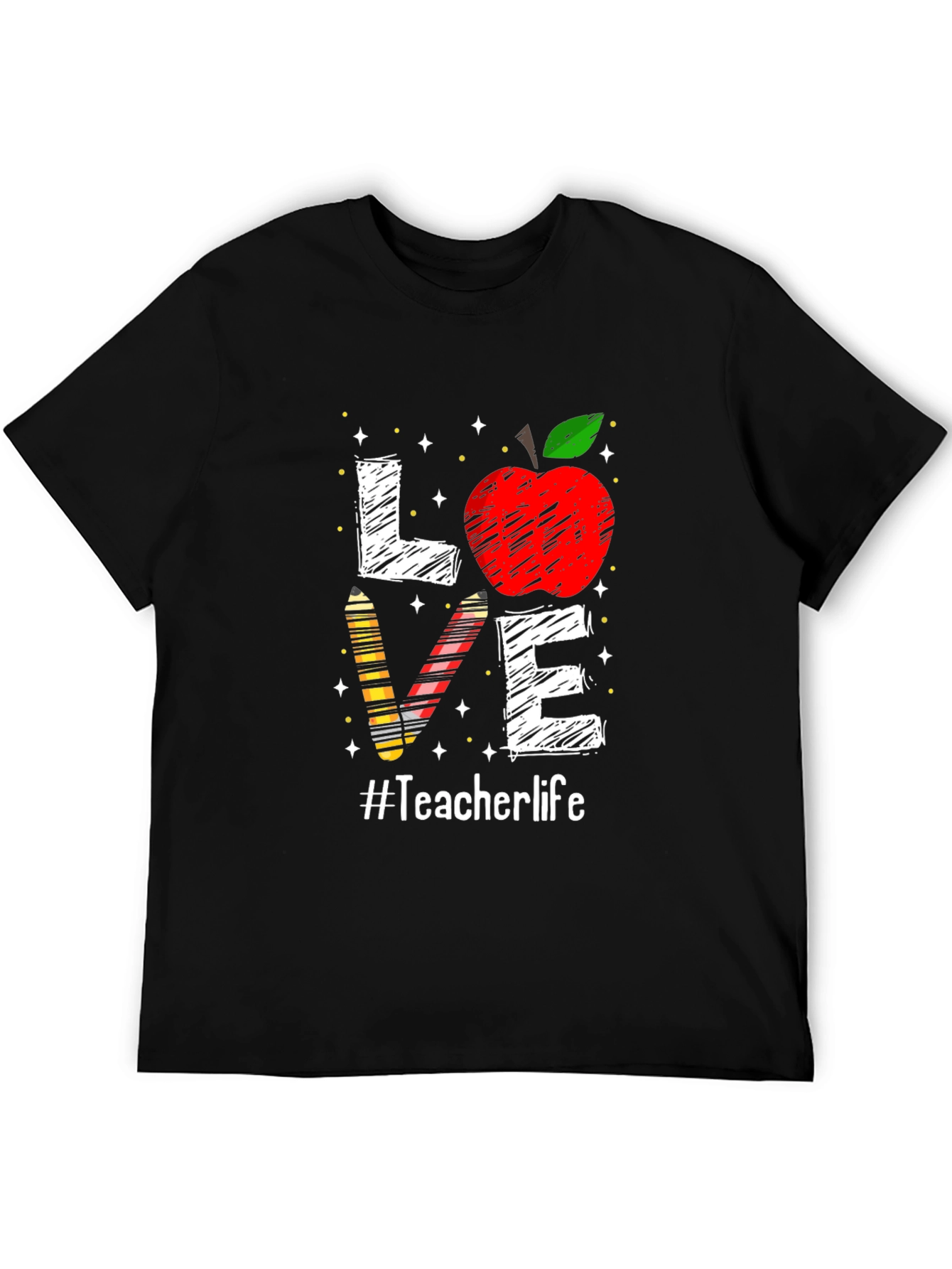 Teacher Life Apple Love Graphic Tee