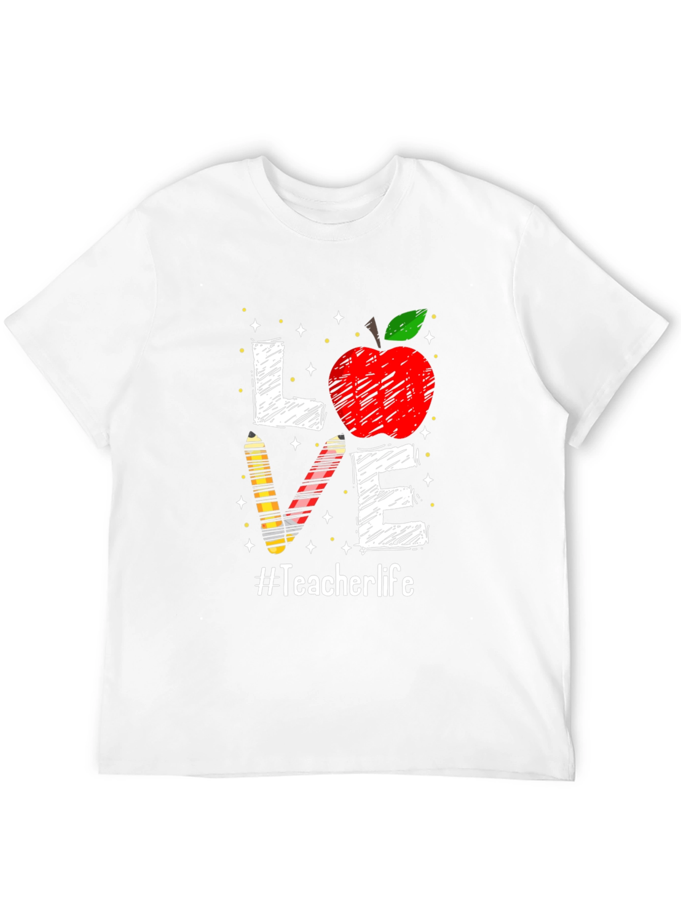 Teacher Life Apple Love Graphic Tee