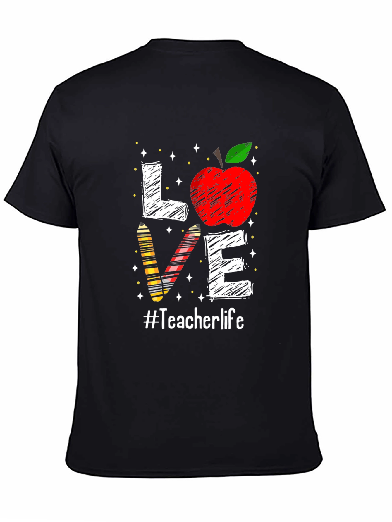 Teacher Life Apple Love Graphic Tee