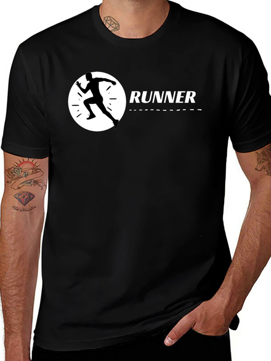 Runner Graphic Black T-Shirt