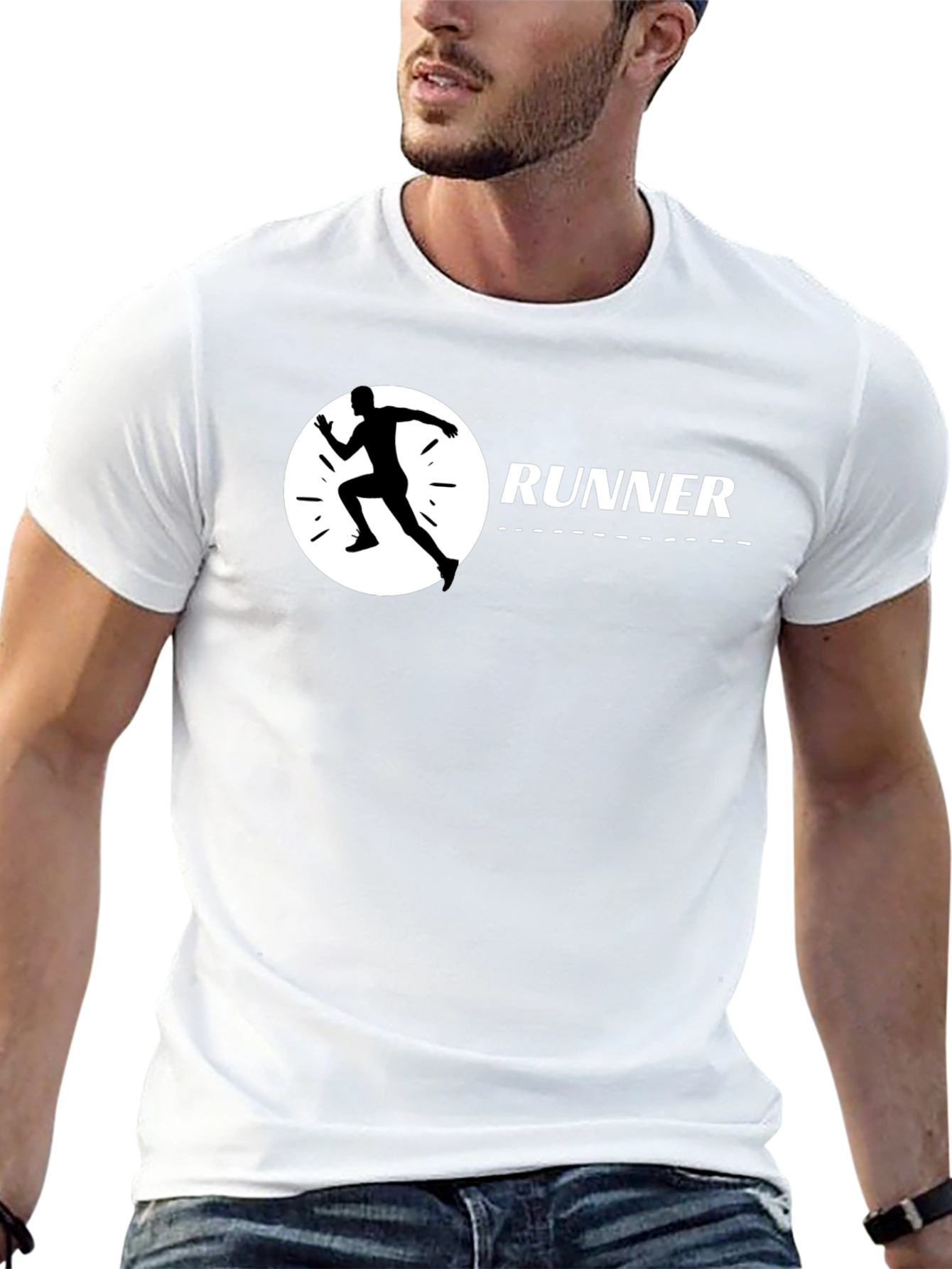 Runner Graphic Black T-Shirt