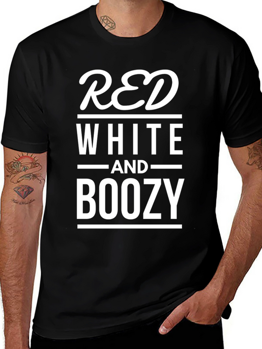 Red White and Boozy Graphic T-Shirt