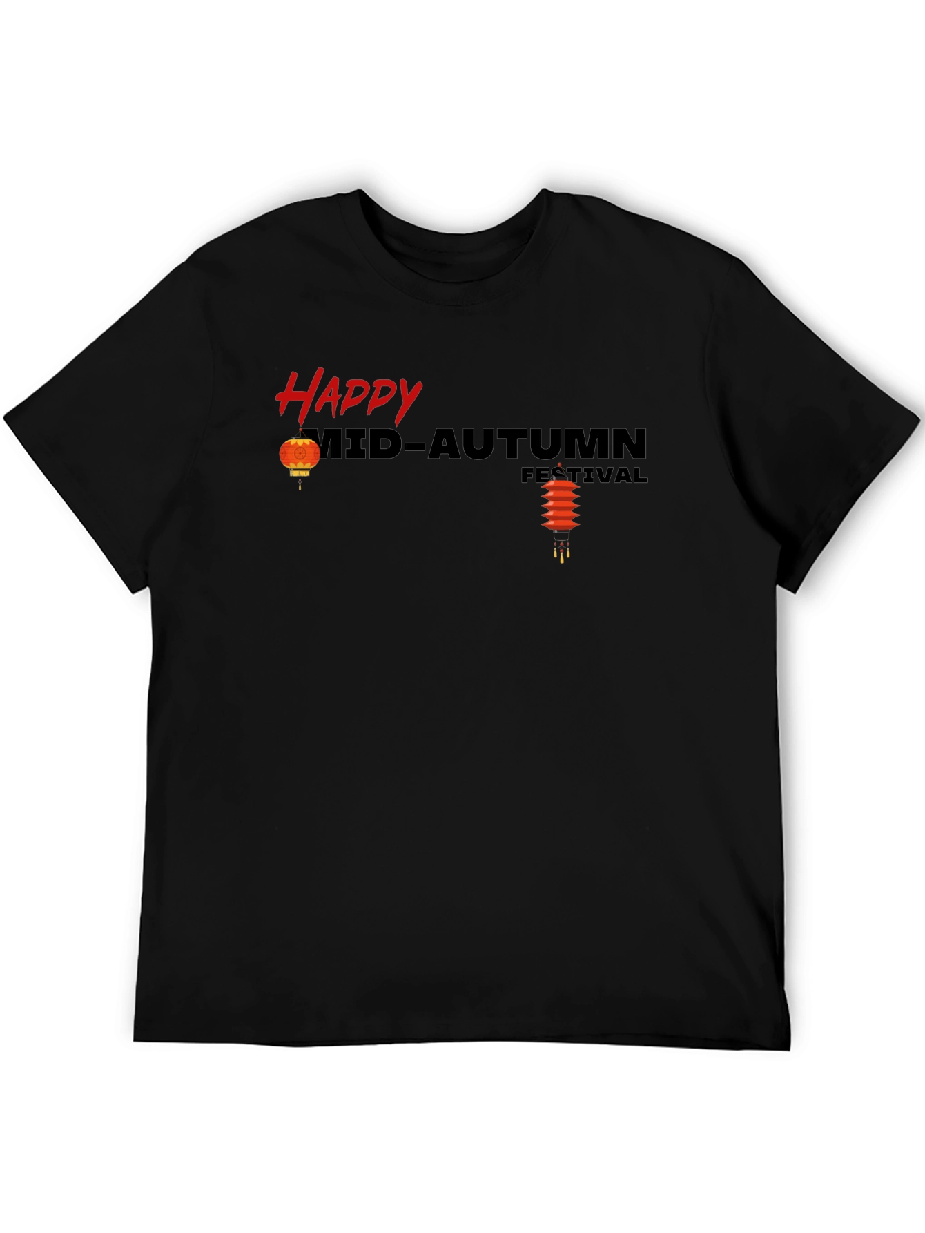 Happy Mid-Autumn Festival Black T-Shirt