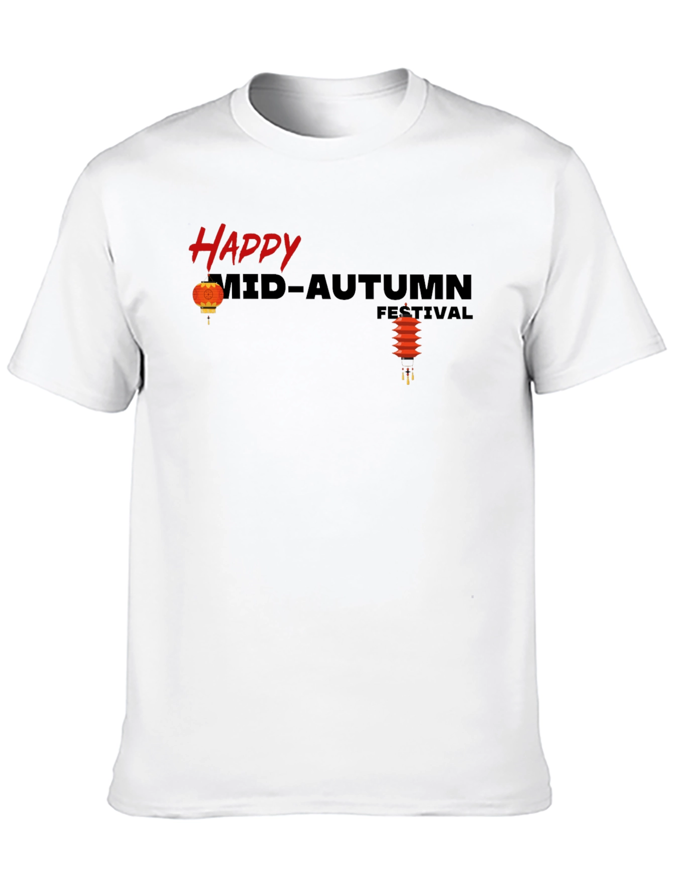 Happy Mid-Autumn Festival Black T-Shirt