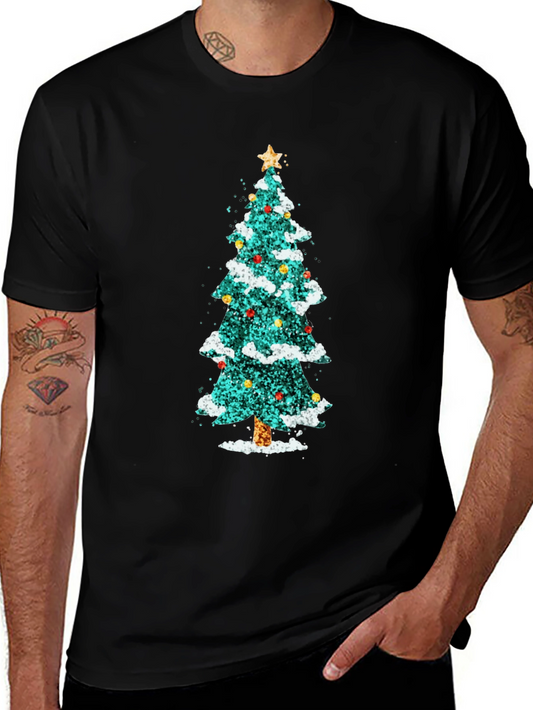 Festive Christmas Tree Graphic Tee - Holiday Style