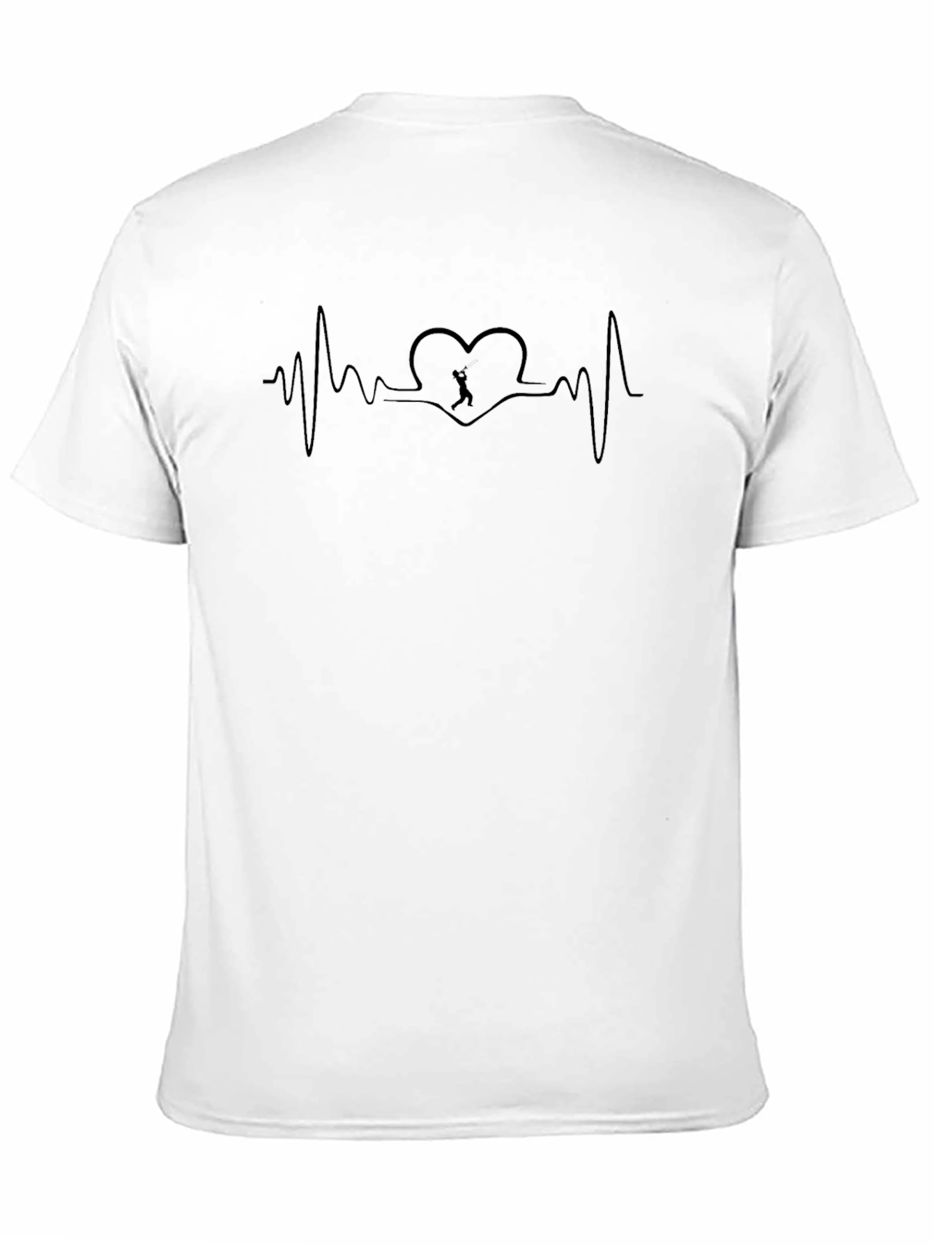 Heartbeat Tennis Player Graphic T-Shirt