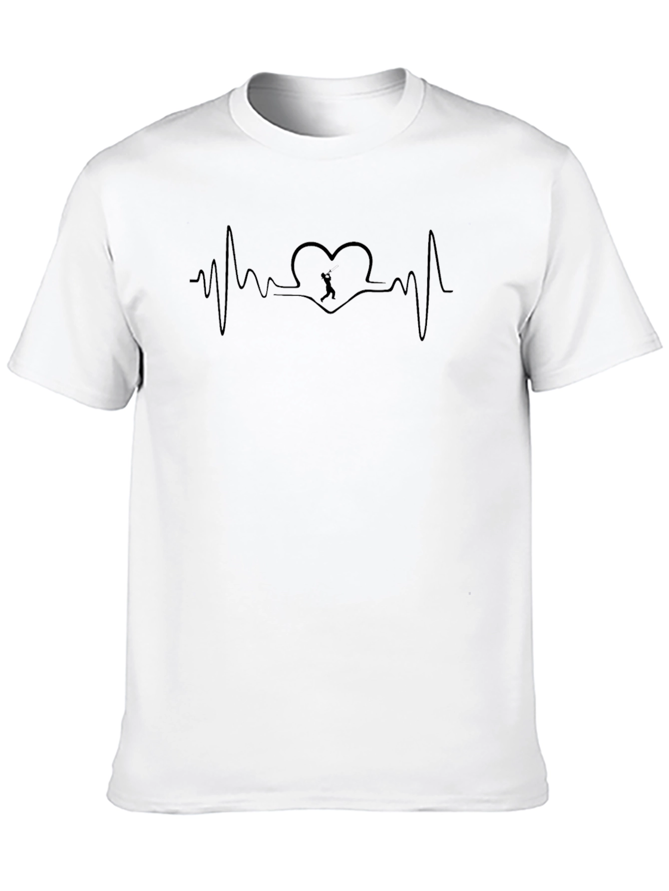 Heartbeat Tennis Player Graphic T-Shirt