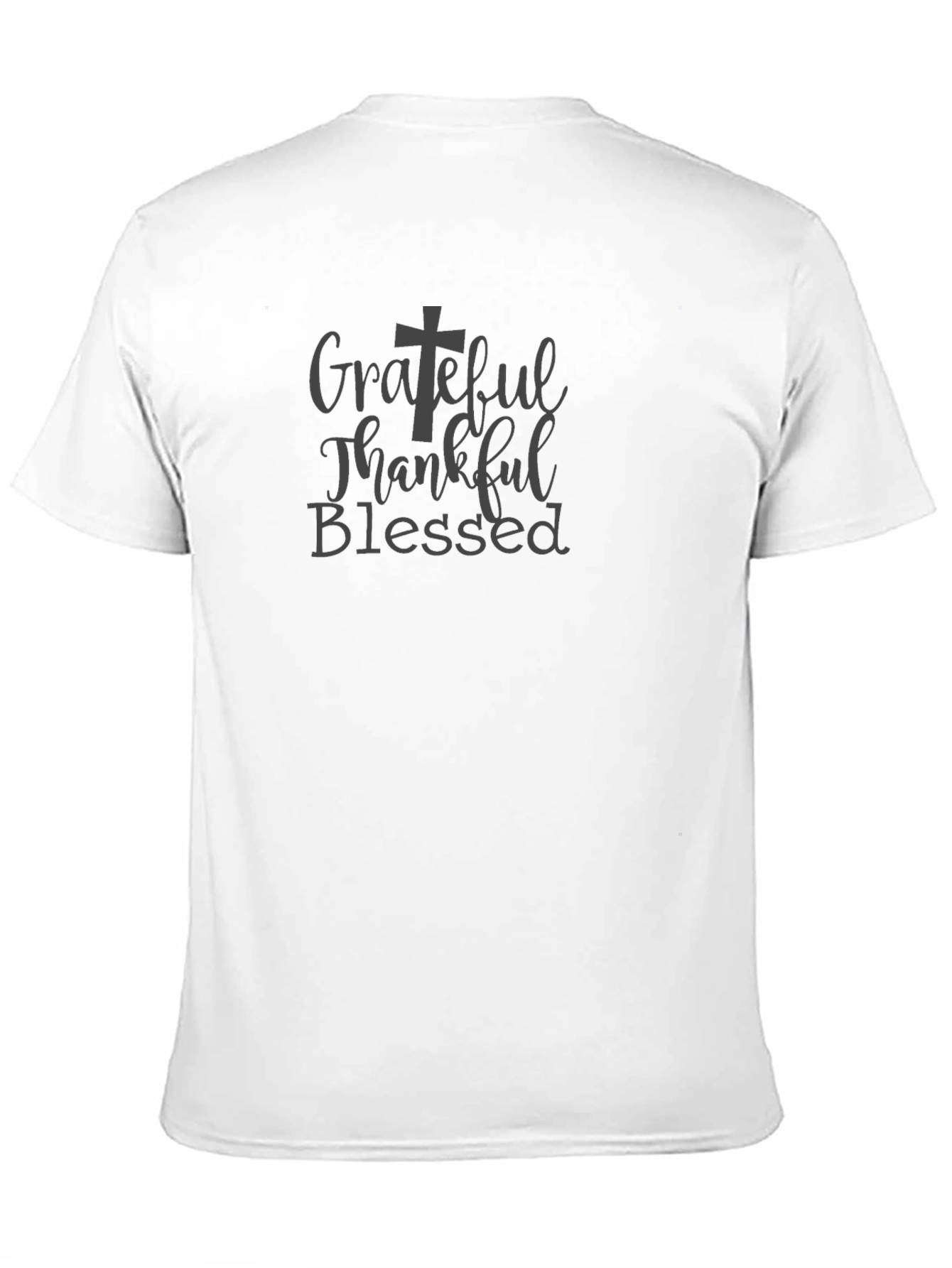 Grateful Thankful Blessed Black Tee