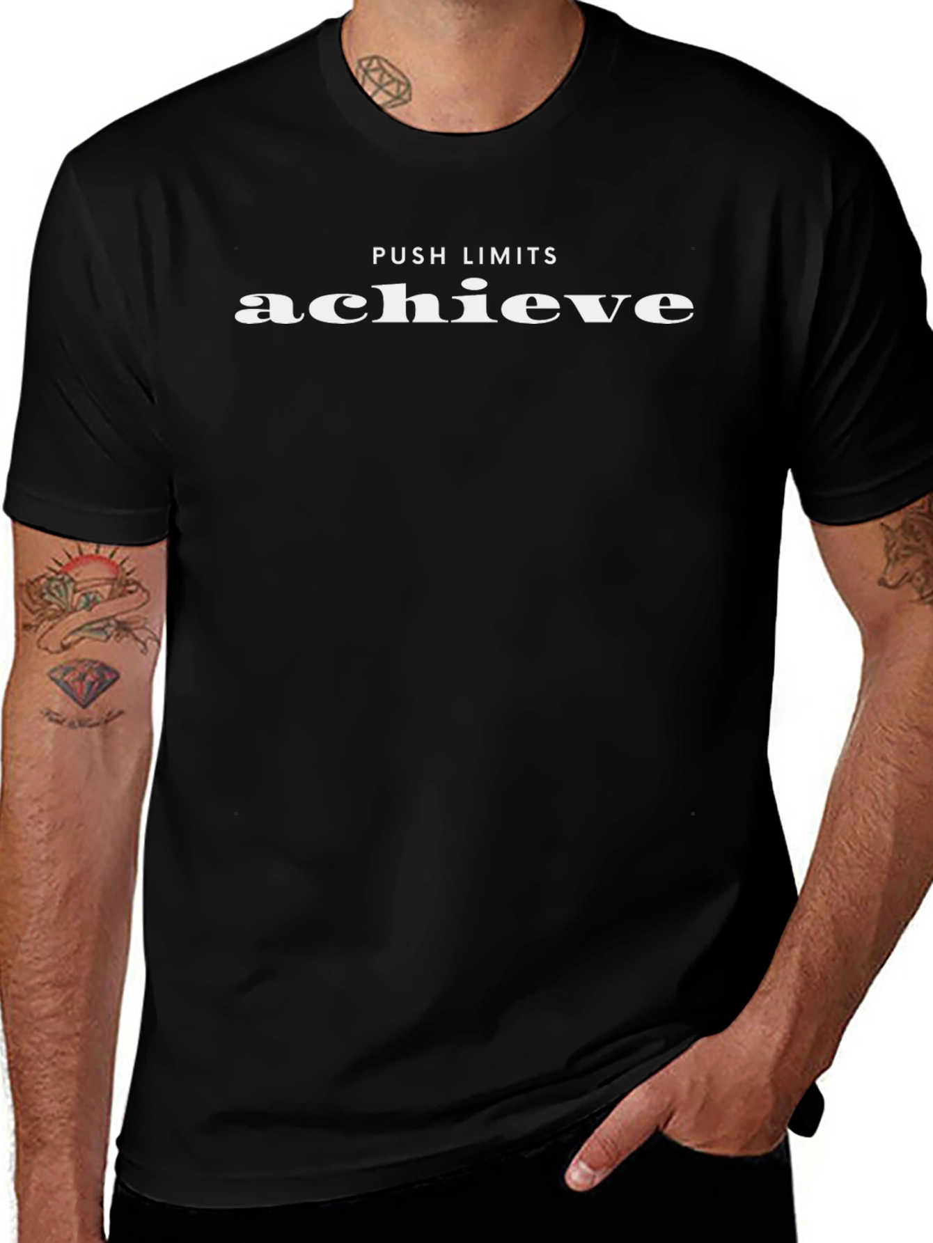 Achieve Black T-Shirt: Push Your Limits in Style