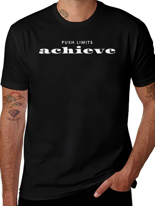 Achieve Black T-Shirt: Push Your Limits in Style