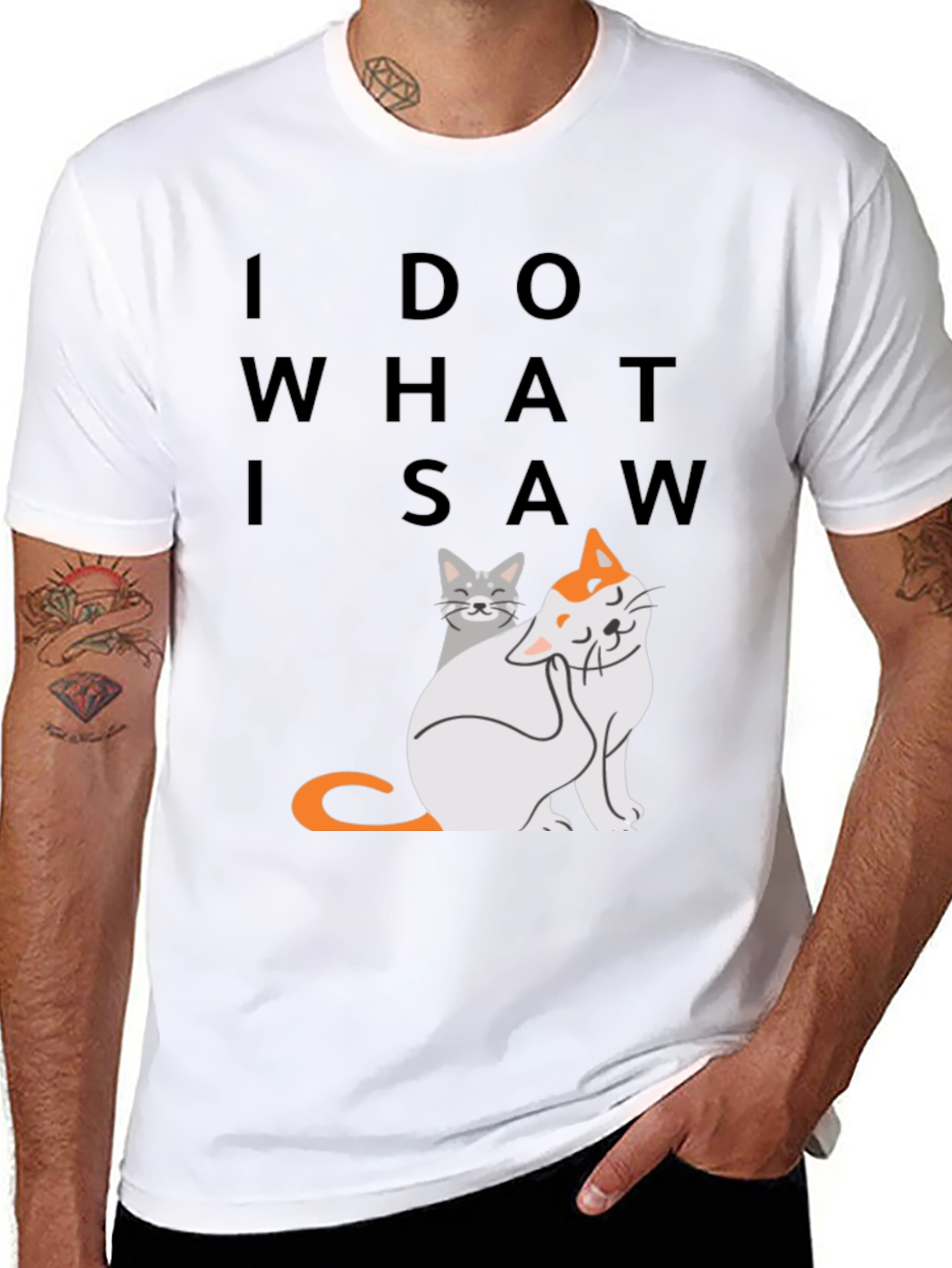 Funny Cat Graphic T-Shirt