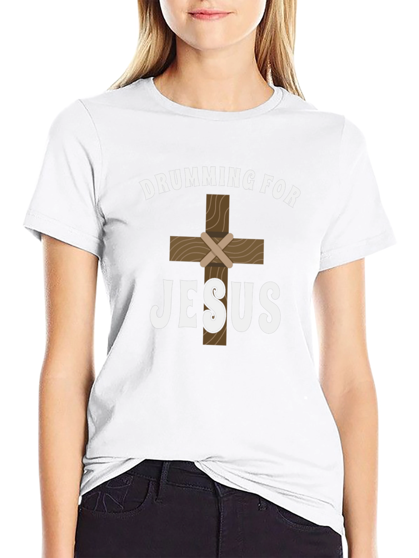 Drumming for Jesus Graphic T-Shirt