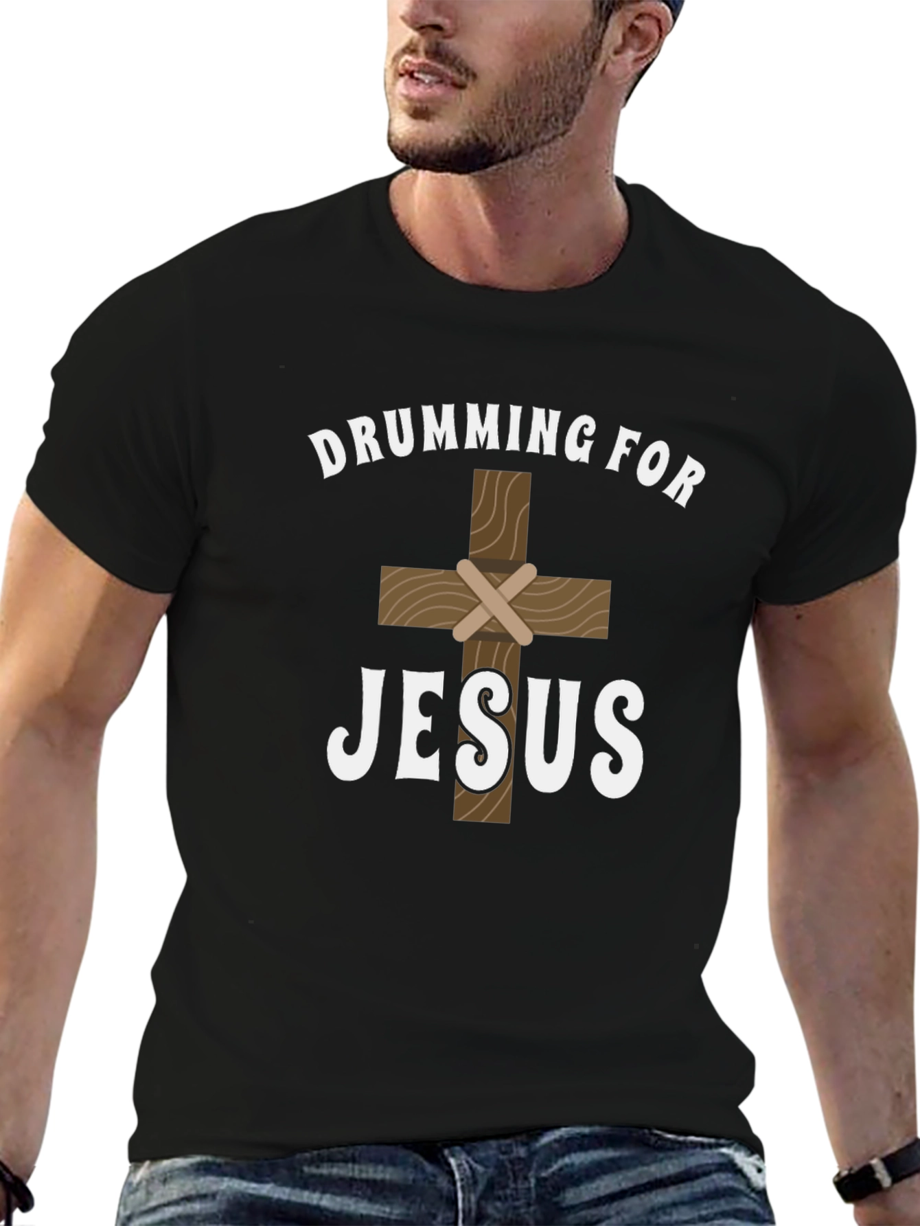 Drumming for Jesus Graphic T-Shirt